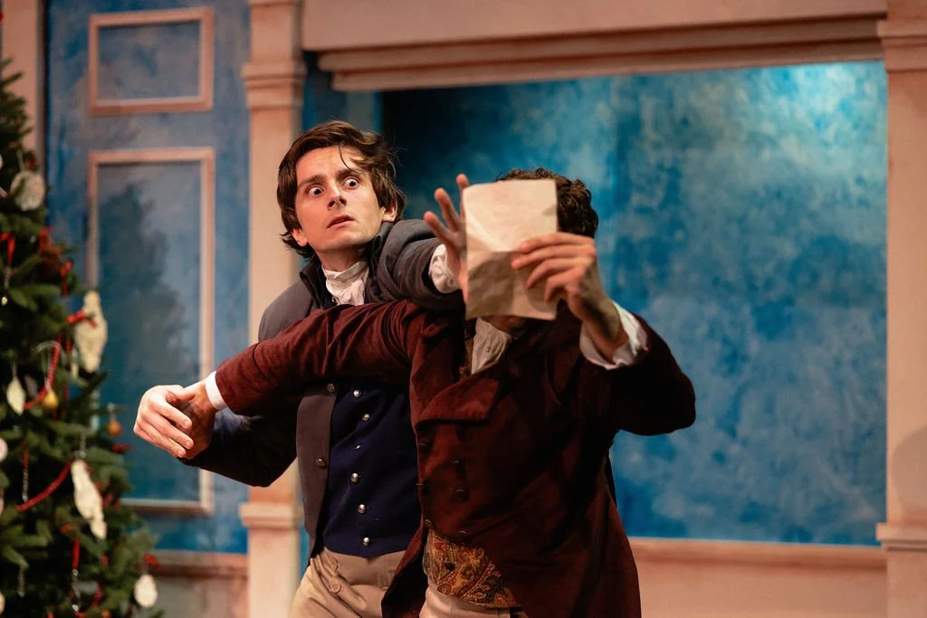 Georgiana and Kitty Christmas at Pemberly, Henry tries to get his poem back