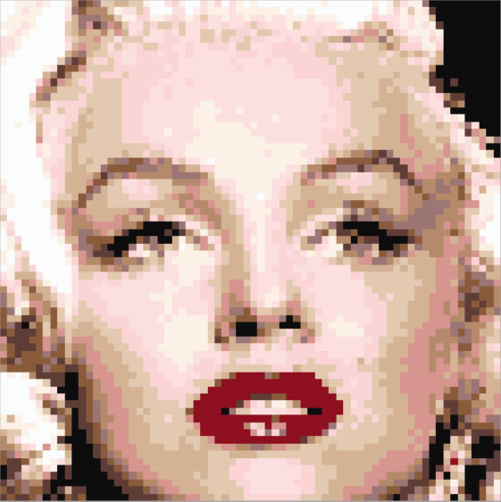 Marilyn Monroe  70x70 pixeles / 13 colores