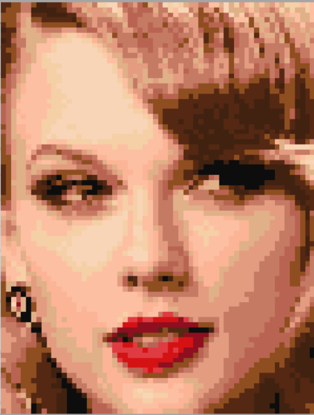 Taylor Swift 62x81 pixeles / 15 colores