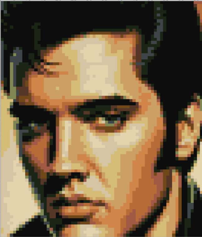 Plantilla Elvis Presley/ 66x77 pixeles / 13 colores ($7.900 Pesos chilenos)