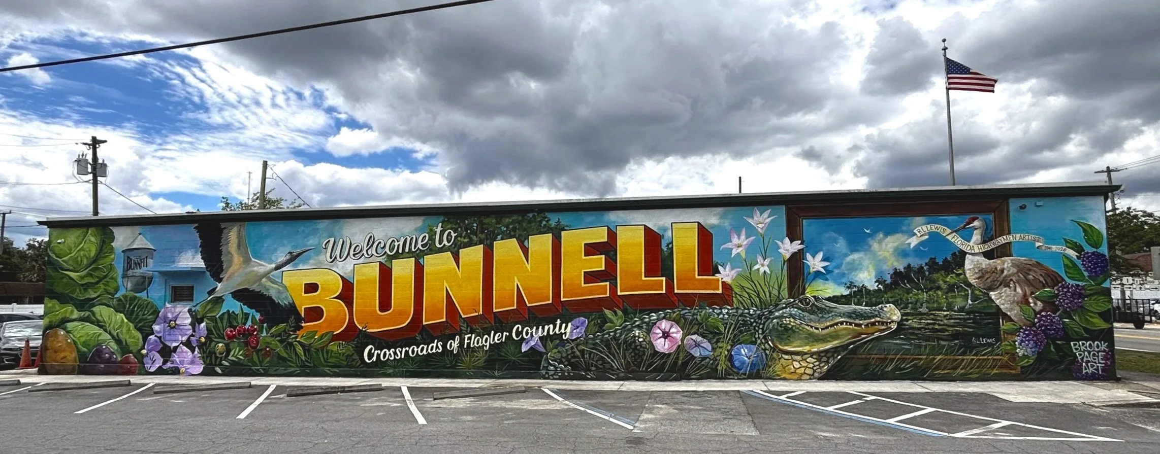 Florida Highwaymen inspired mural for the city of Bunnell FL