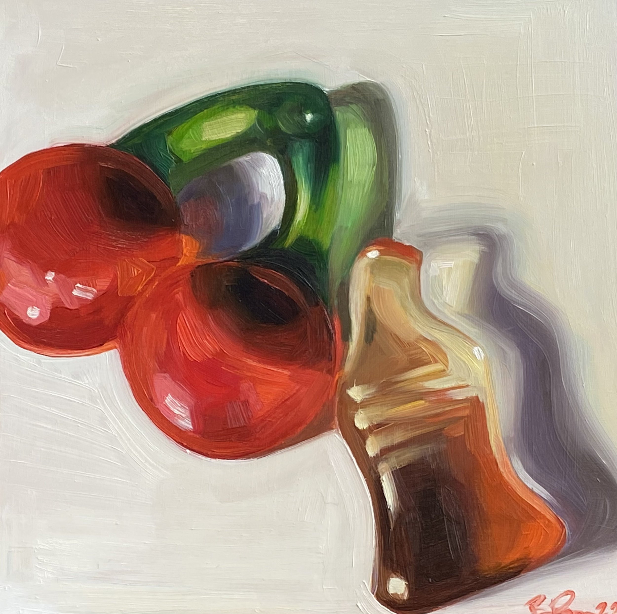 SOLD - Cherry Cola - 10x10" oil on cradled panel 2022
