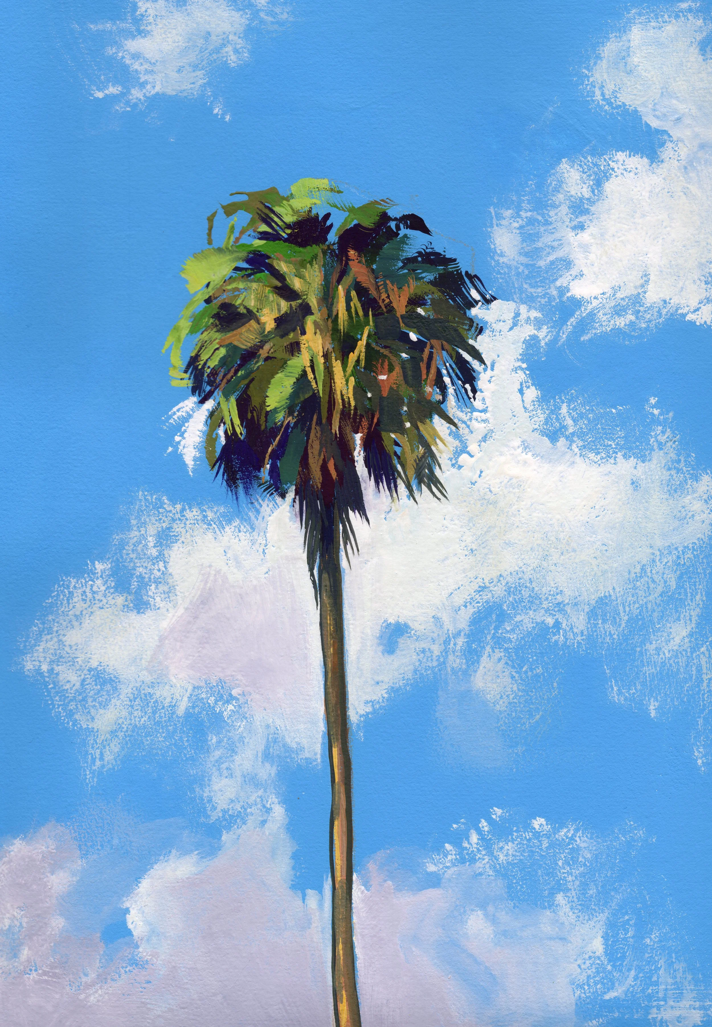 Palm on Blue