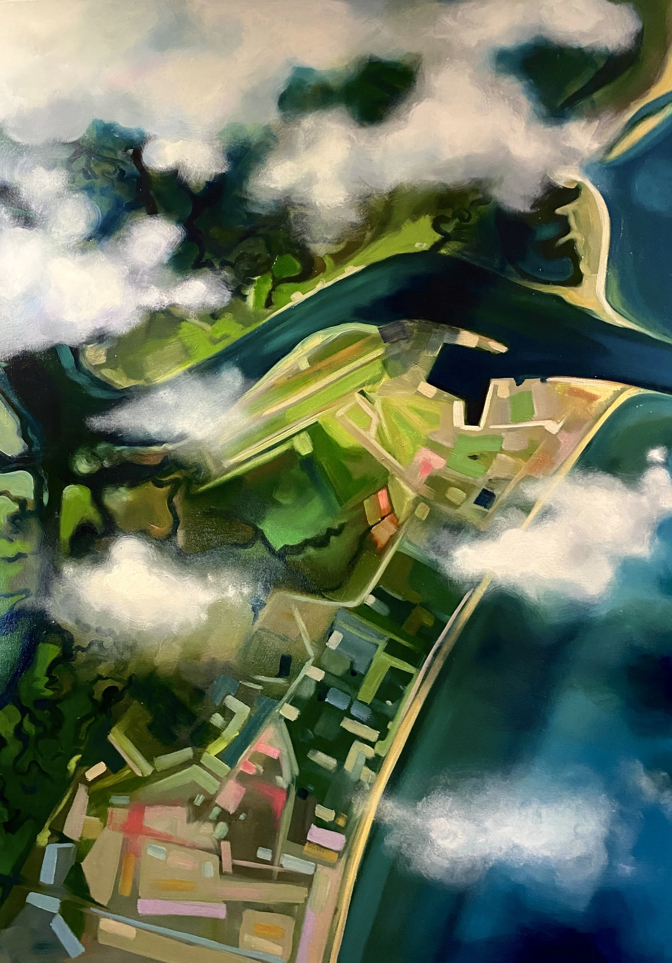 SOLD - Mayport Sky - 36x48" oil on canvas, 2024  