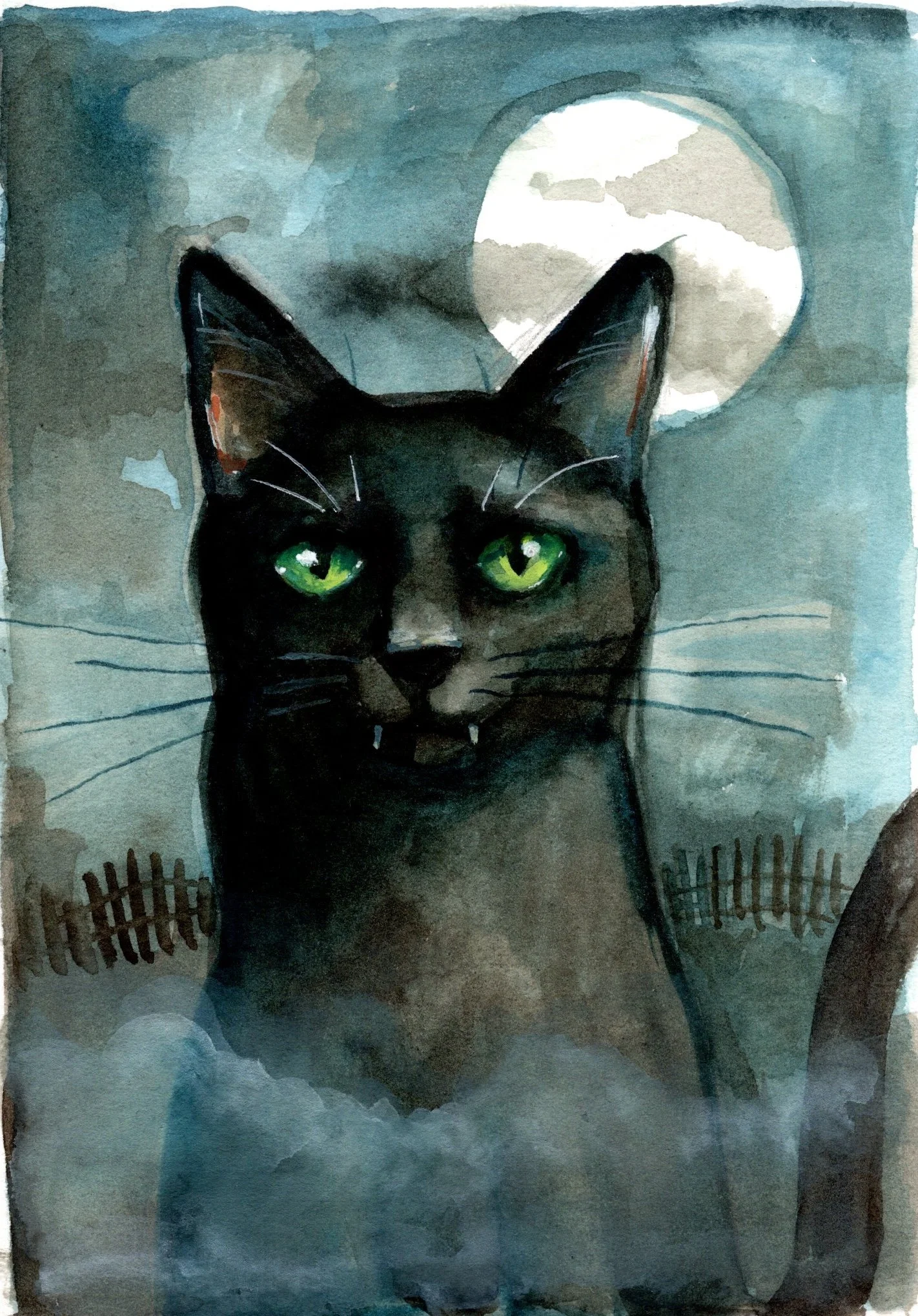 Vampire Cat - Fine Art Print