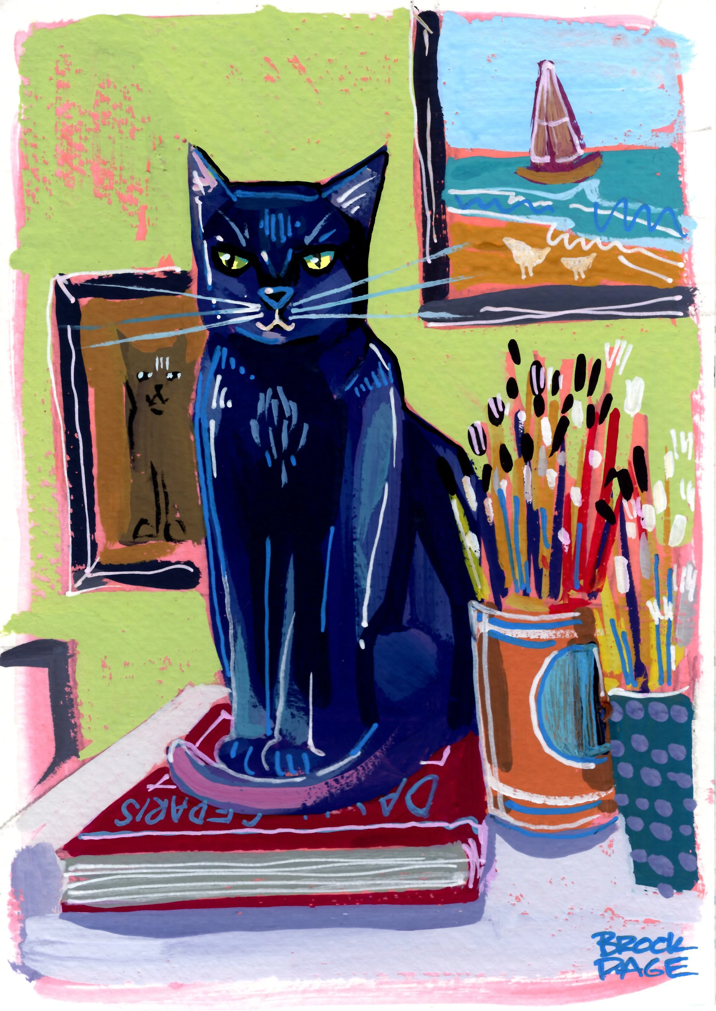 Artist's Cat - Fine Art Print