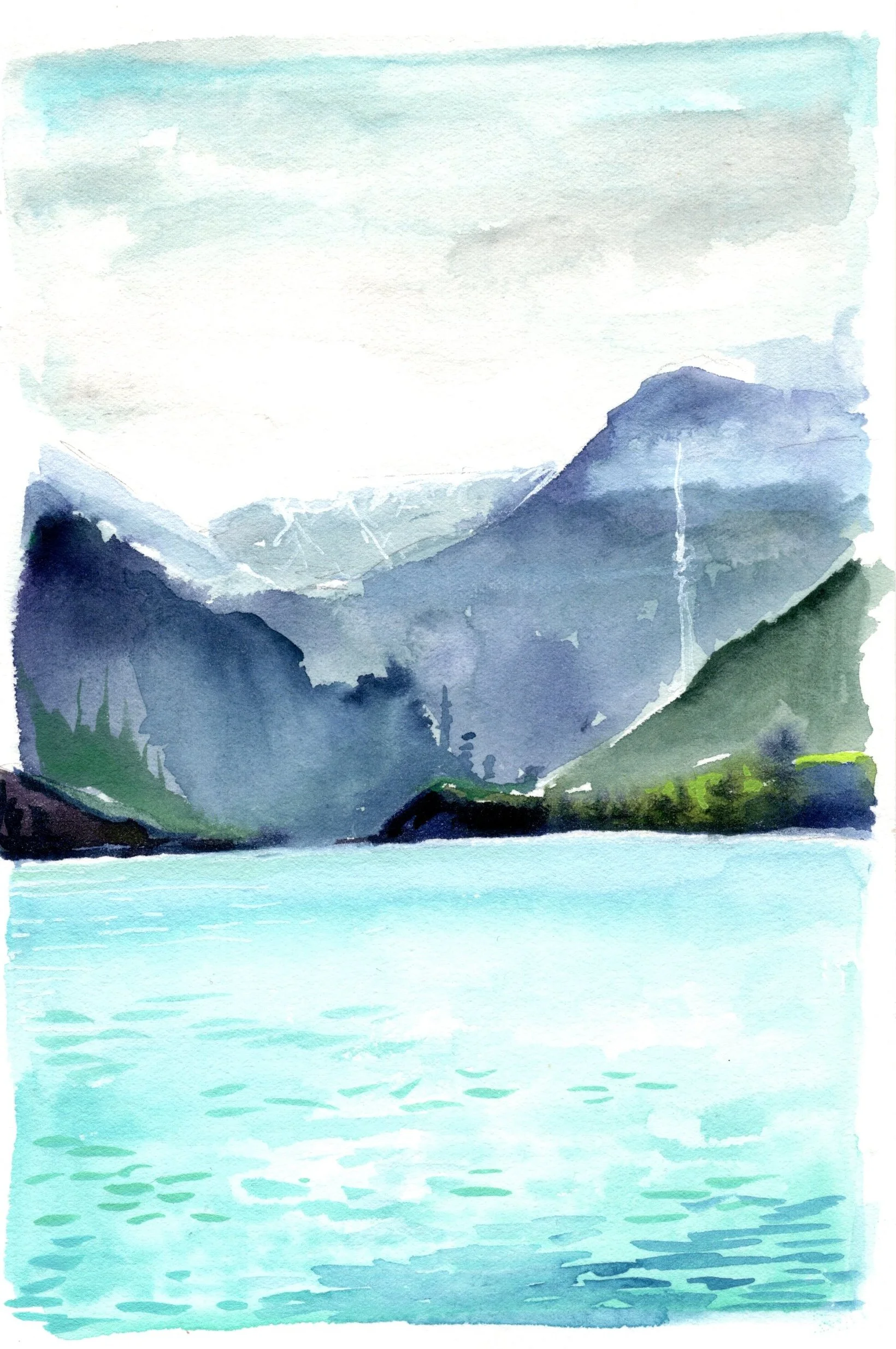 Distant Waterfall - Fine Art Print