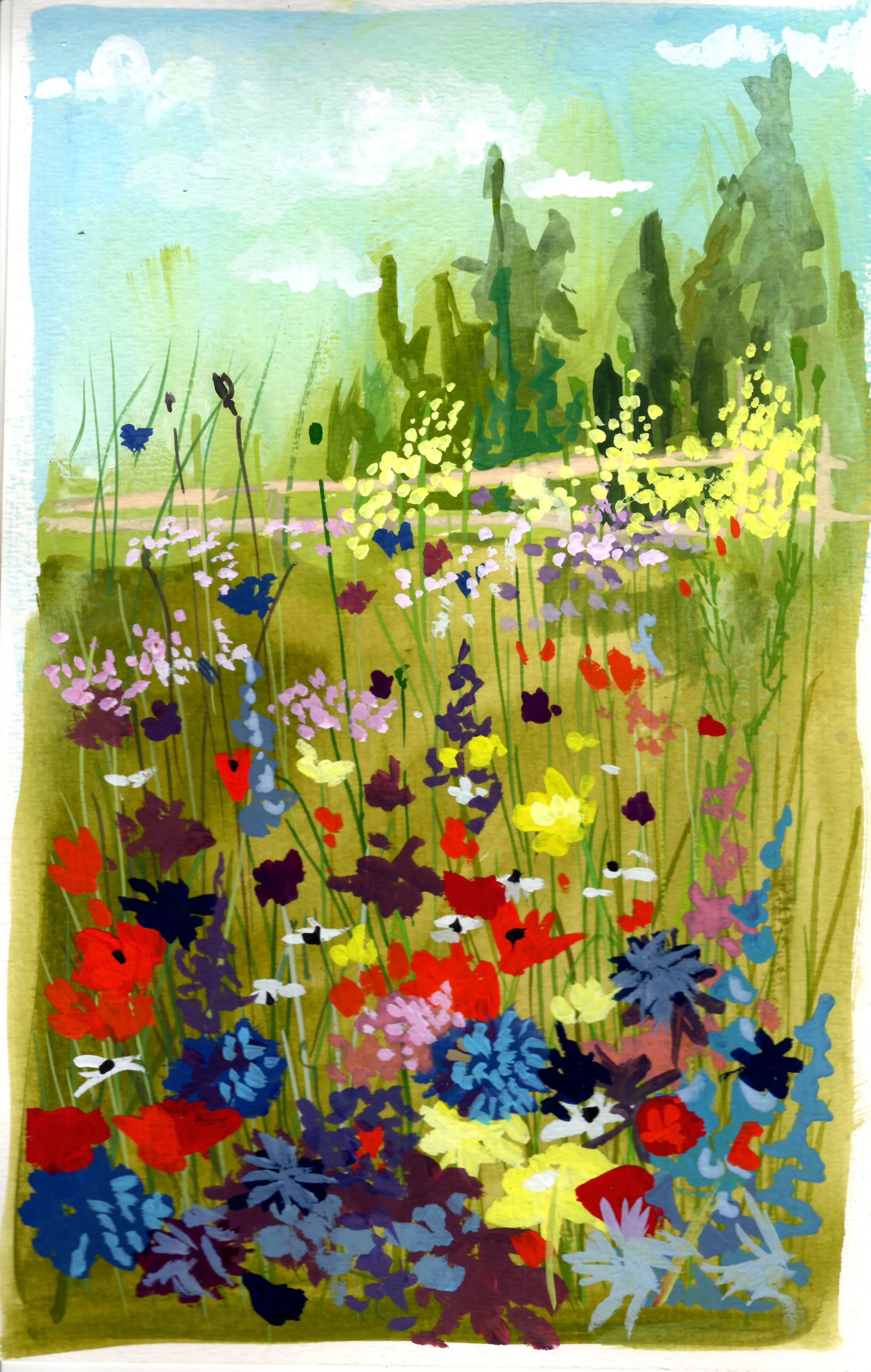 Watercolor Meadow - Fine Art Print