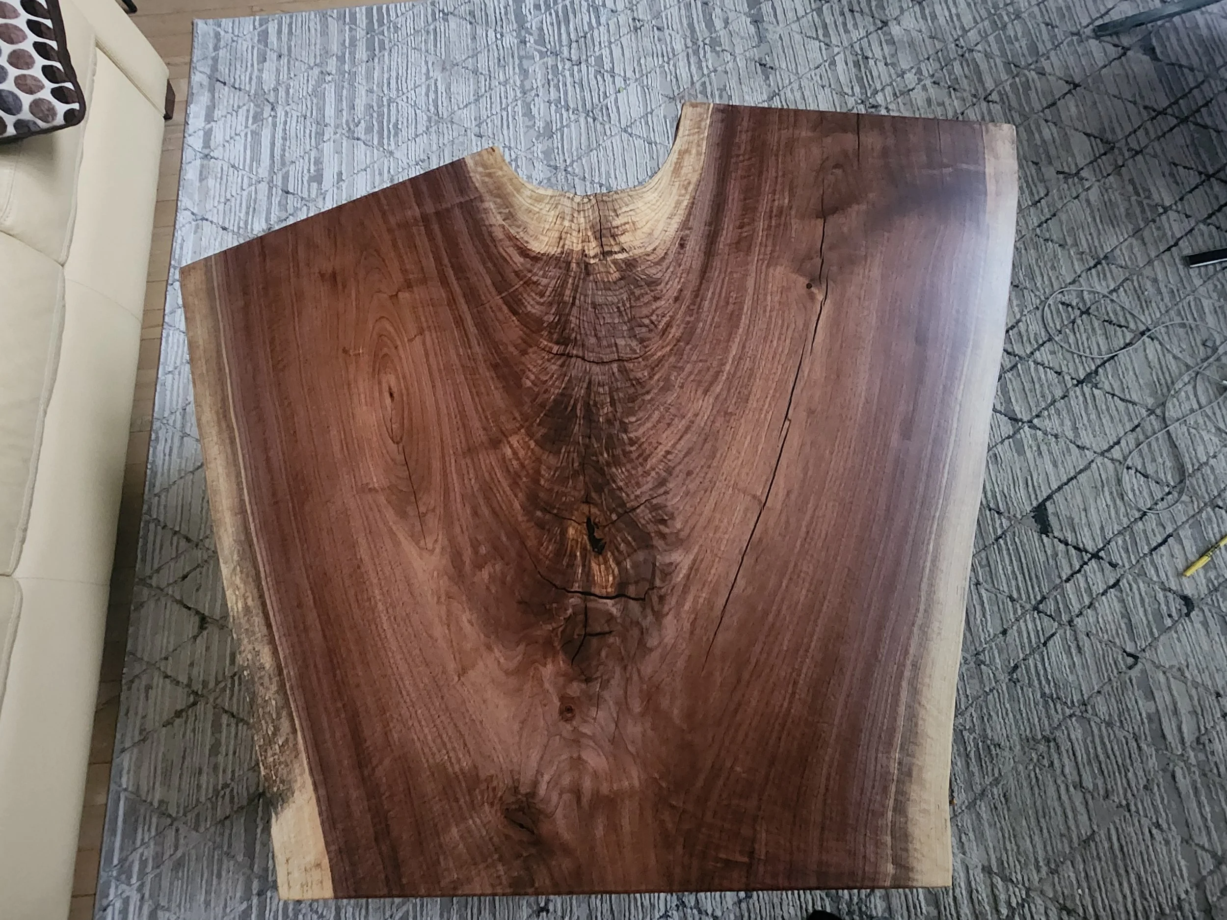 Walnut Live Edge Coffee table and Side table