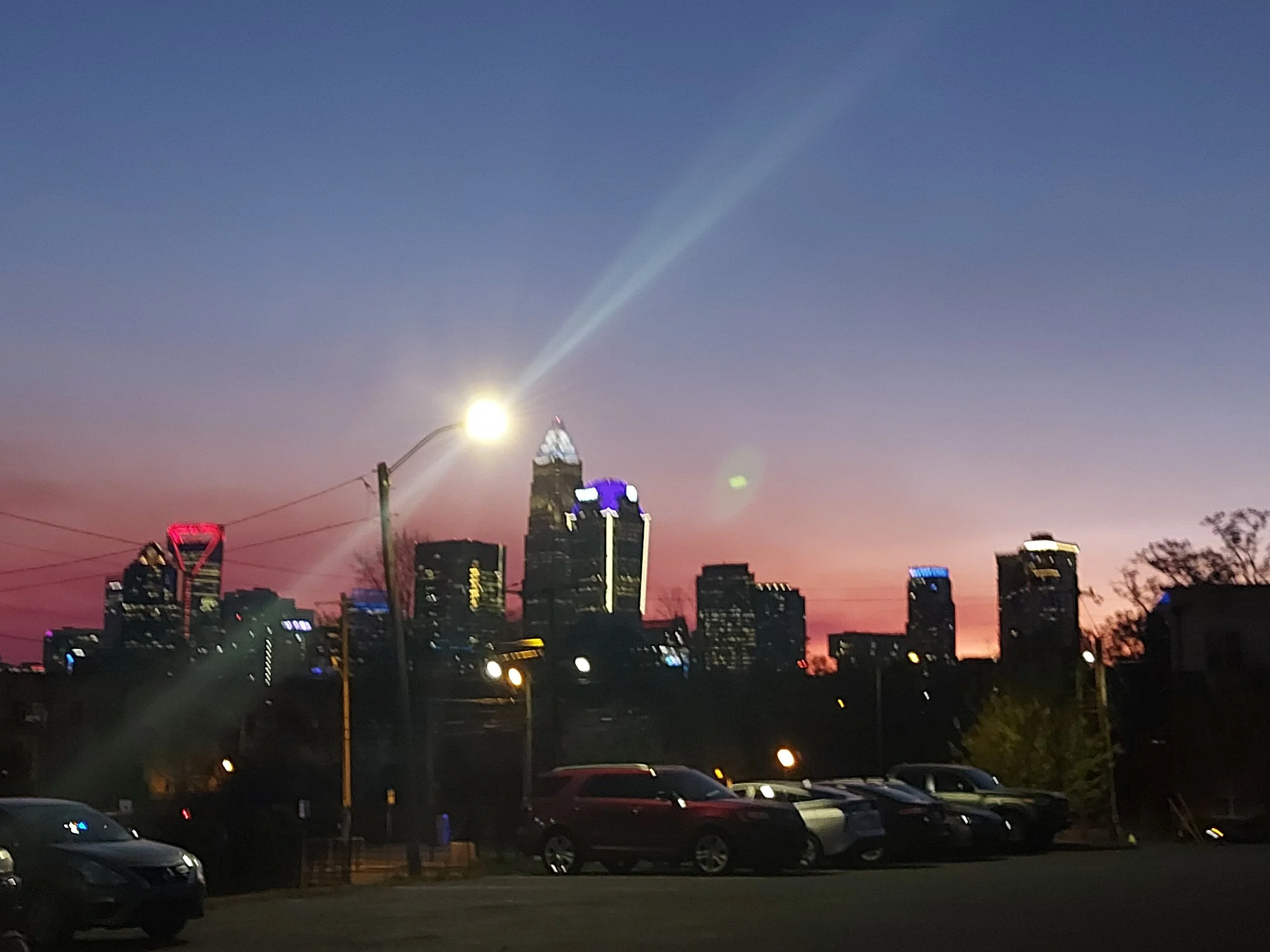 Charlotte at night, on the graduation from Elevate Your Impact with the City of Charlotte