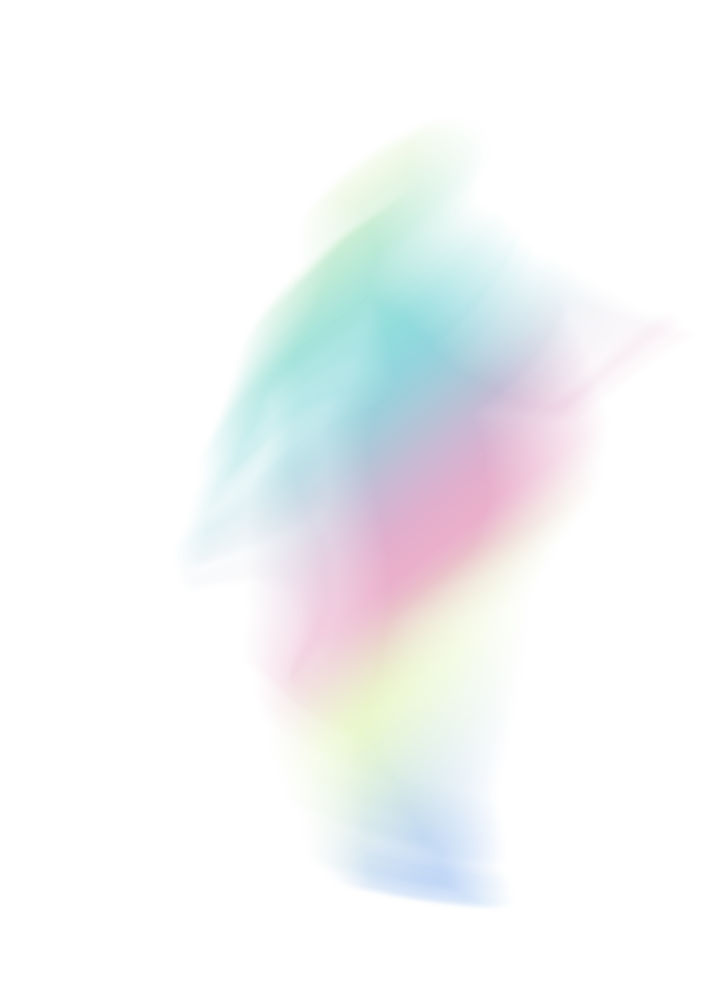 Ein Gradient in Pastellfarben, der von oben nach unten verläuft, mit einem schwarzen Hintergrund. Der Gradient enthält Farben wie Blau, Rosa, Gelb, Hellgrün und Violett.