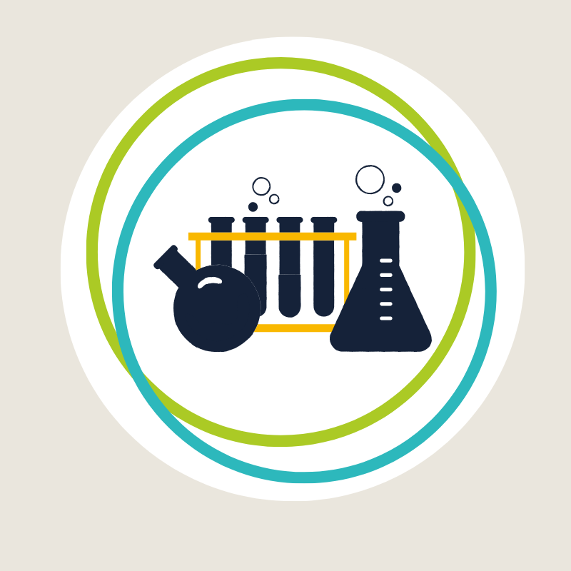 Icono de Química: Química básica, Química orgánica, Química inorgánica, Bioquímica y más