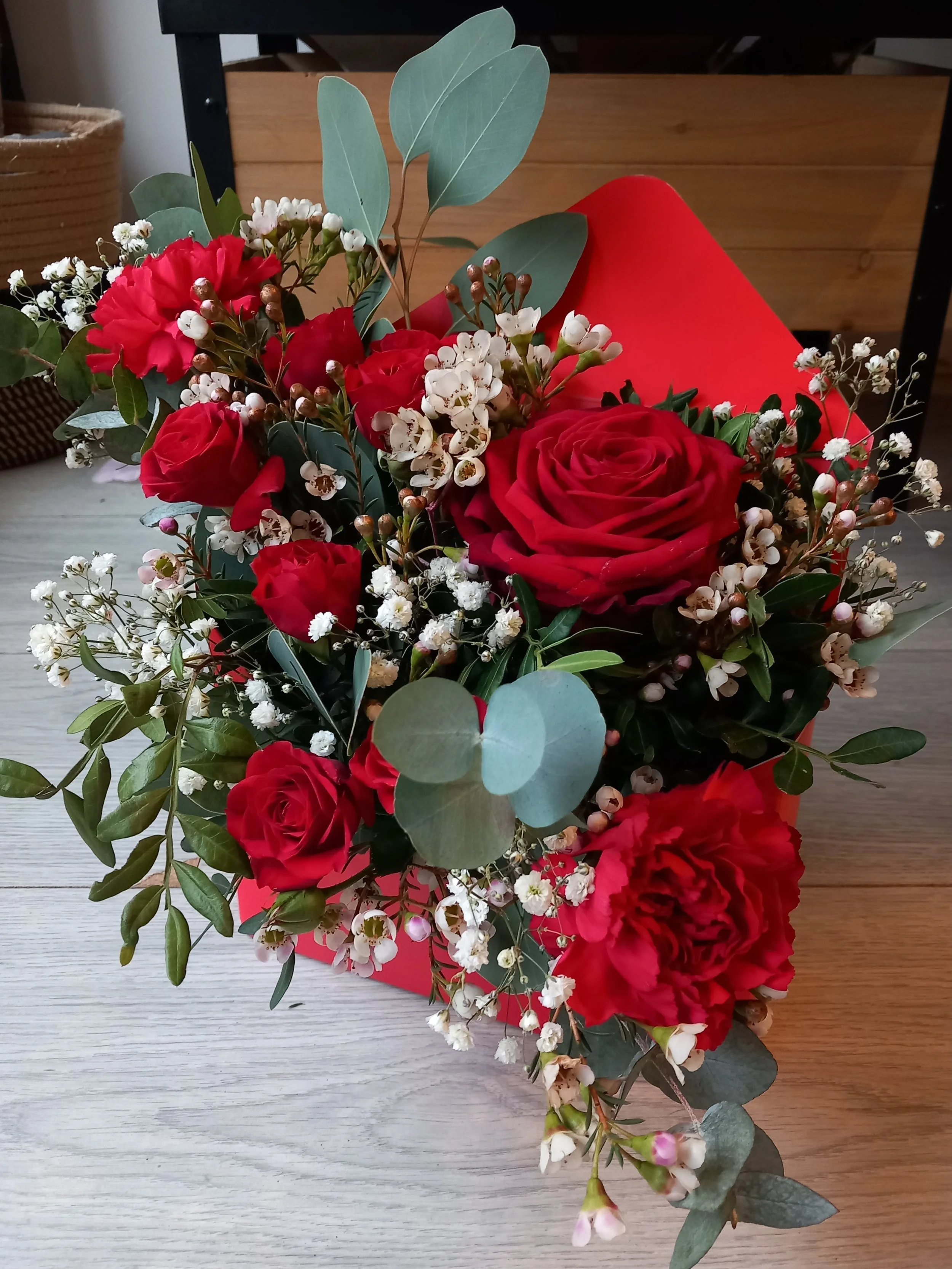 Envelope Filled with Fresh Flowers