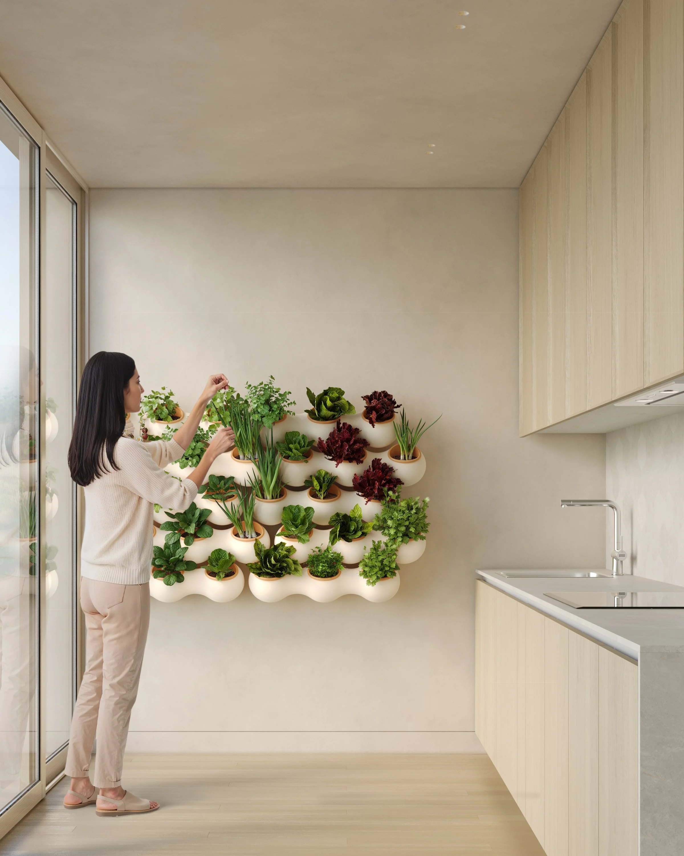 202601 Nuage - Kitchen - White - With Woman.jpg