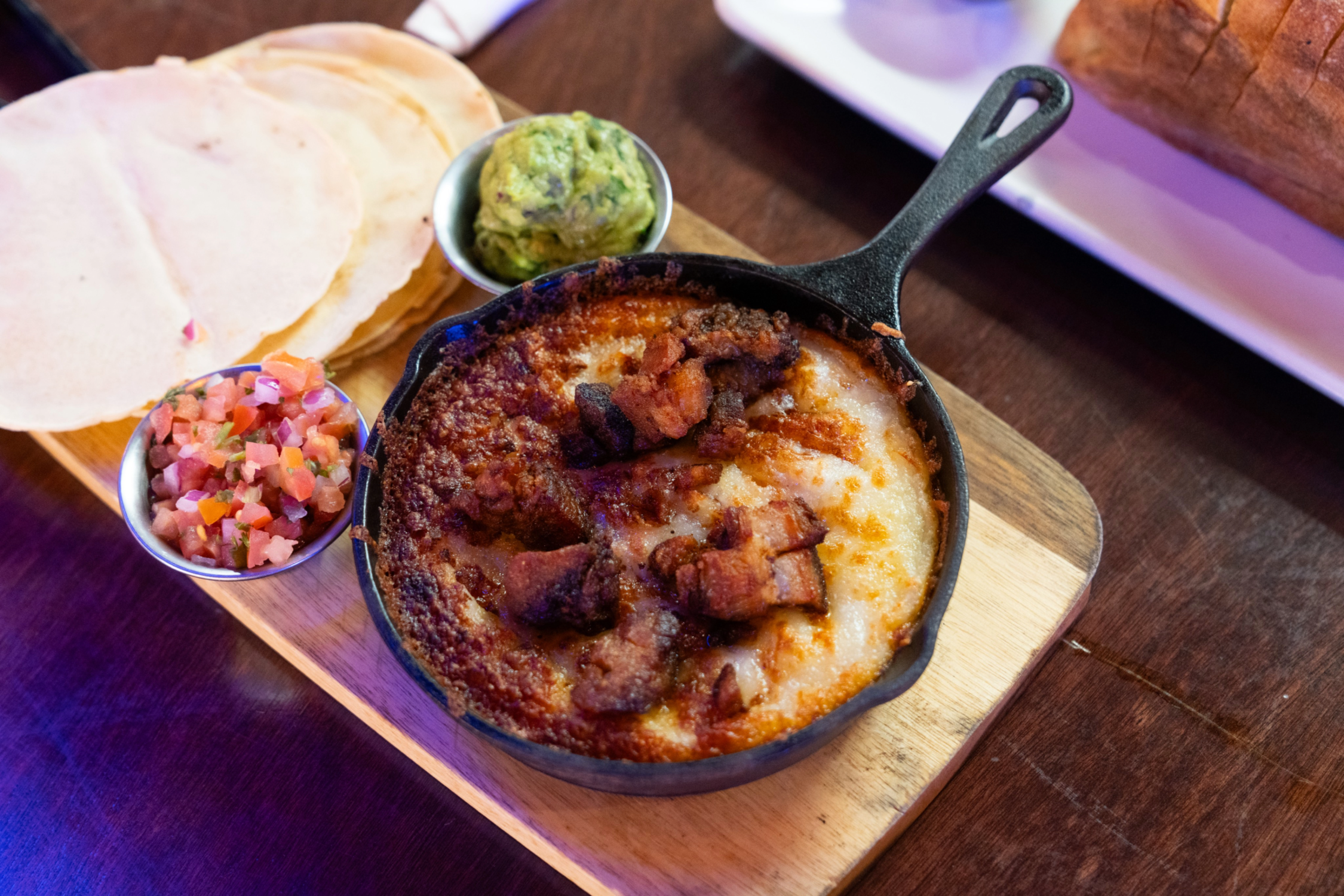 Queso Fundido w/ Pork Belly (Vegetarian Available)