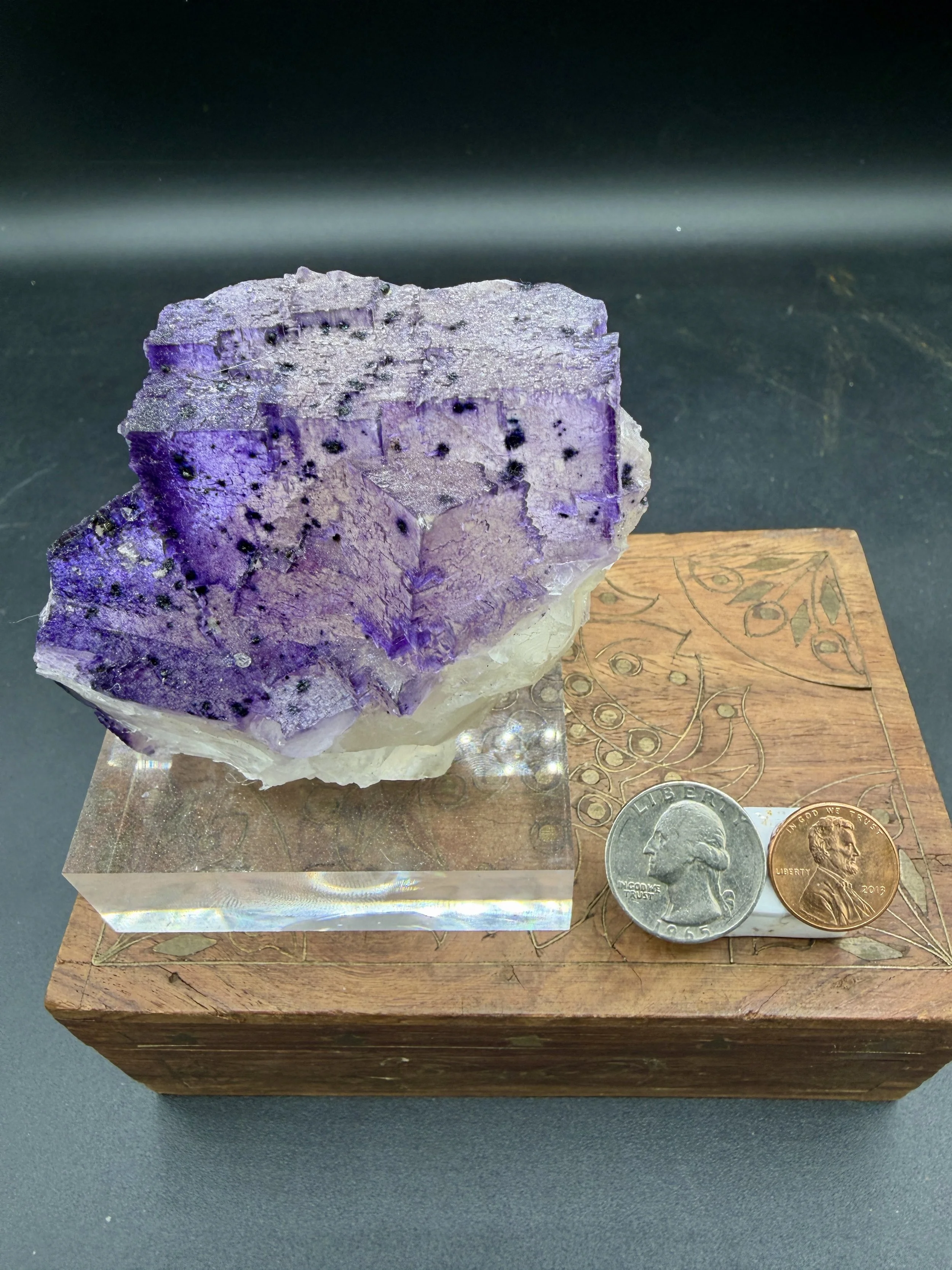 Purple Fluorite from the Elmwood Mine, Tennessee