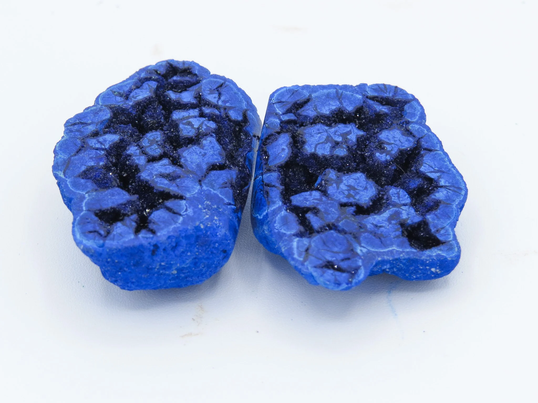 Blue Azurite Geodes from Russia