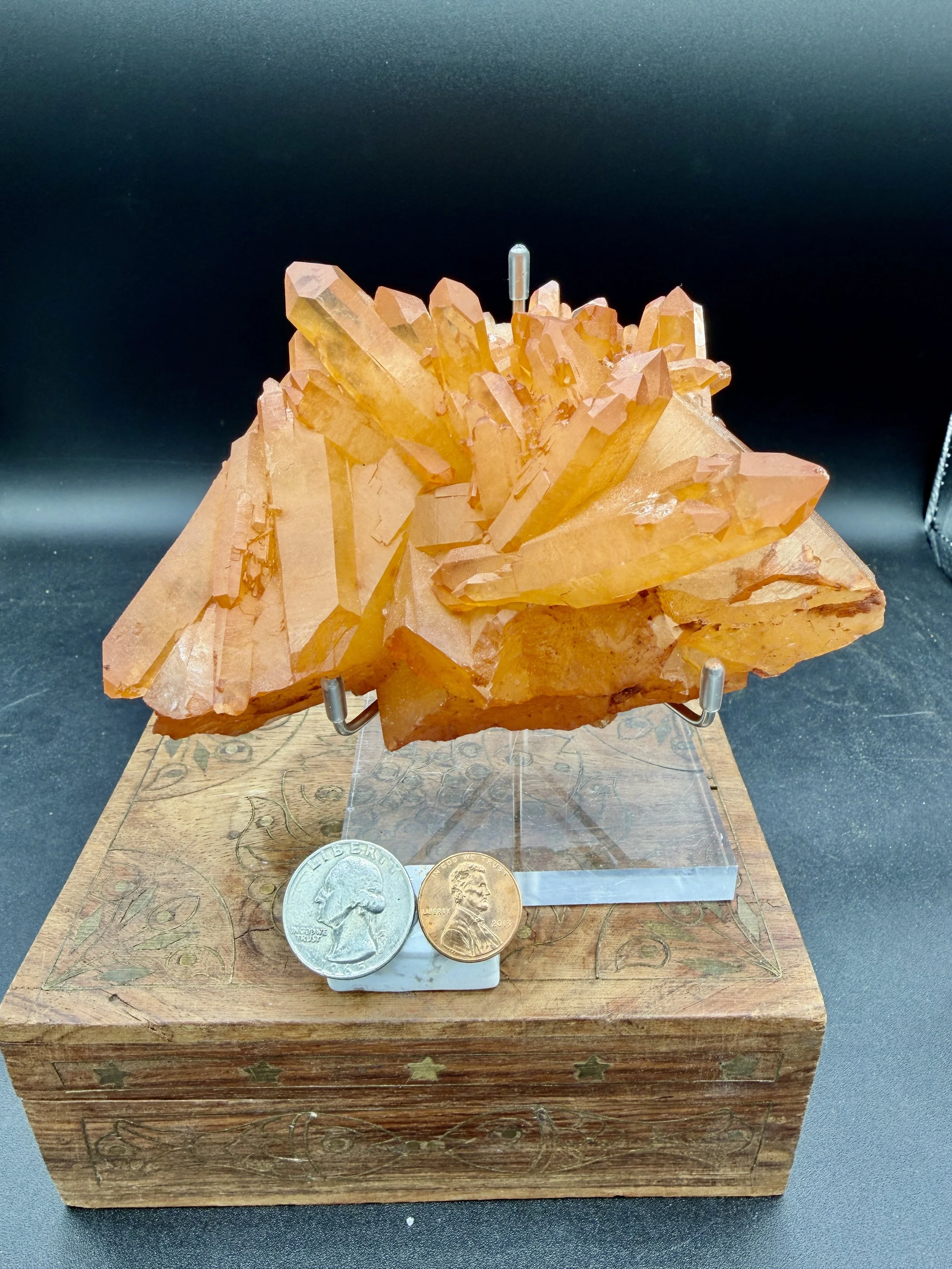 Tangerine Quartz from Brazil