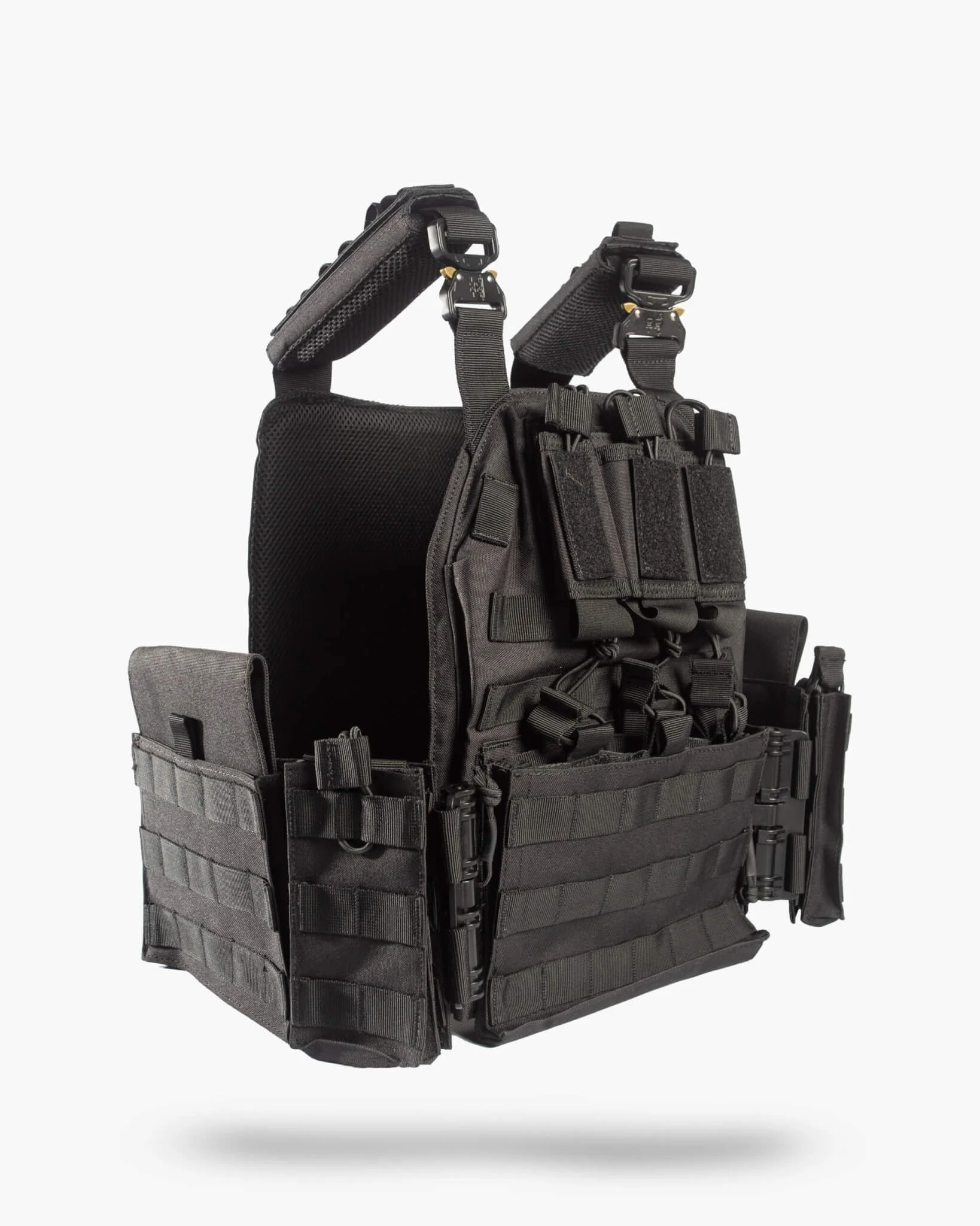 Guard Dog Tactical Sheppard Plate Carrier W/2 Guard Dog Tactical Level IV 10X12 Ceramic Plates | 6.5 Lbs/Per - Black