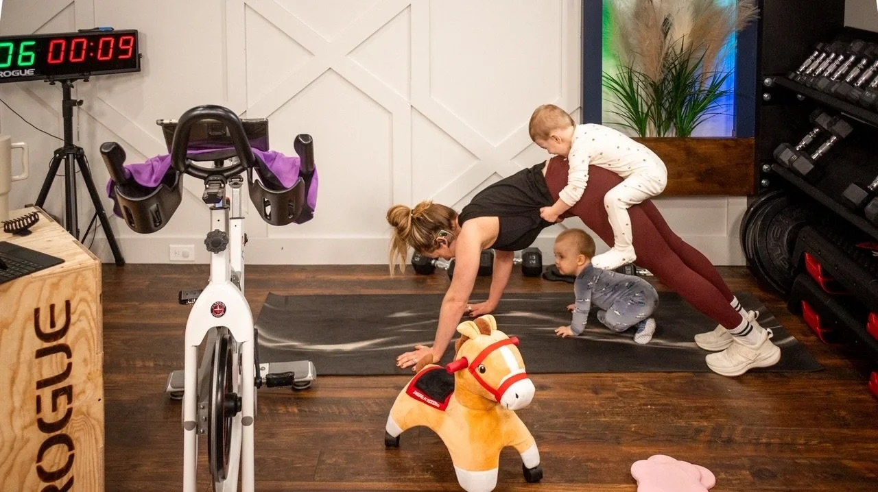 Building strength, building memories, and apparently&hellip;building a jungle gym. 😅🩵🩵 

Fitness isn&rsquo;t something I pause in motherhood. It&rsquo;s imperative that I still take care of *me* &mdash; and a huge bonus is that I get to show my bo