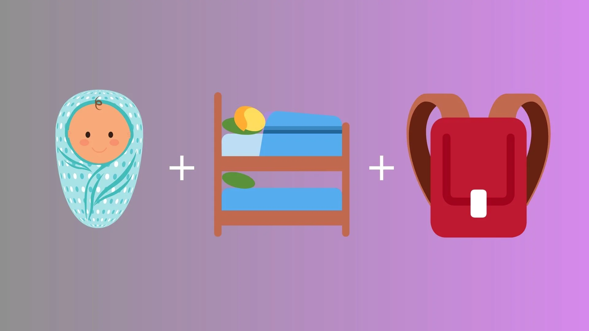 Bunkbed + Baby + Backpack Game Graphic - Perimeter Church Student Ministries