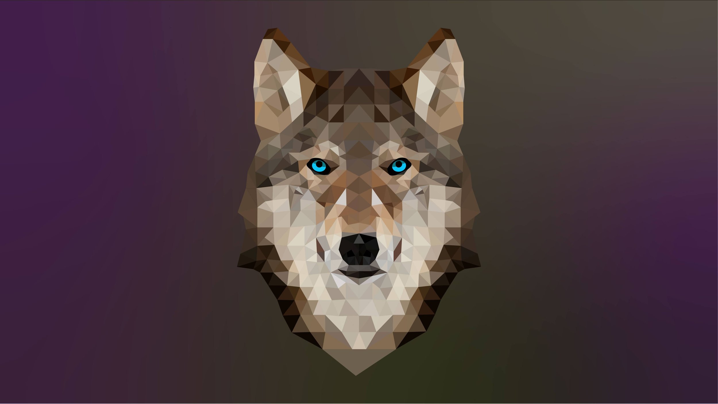 Geometric Wolf Head
