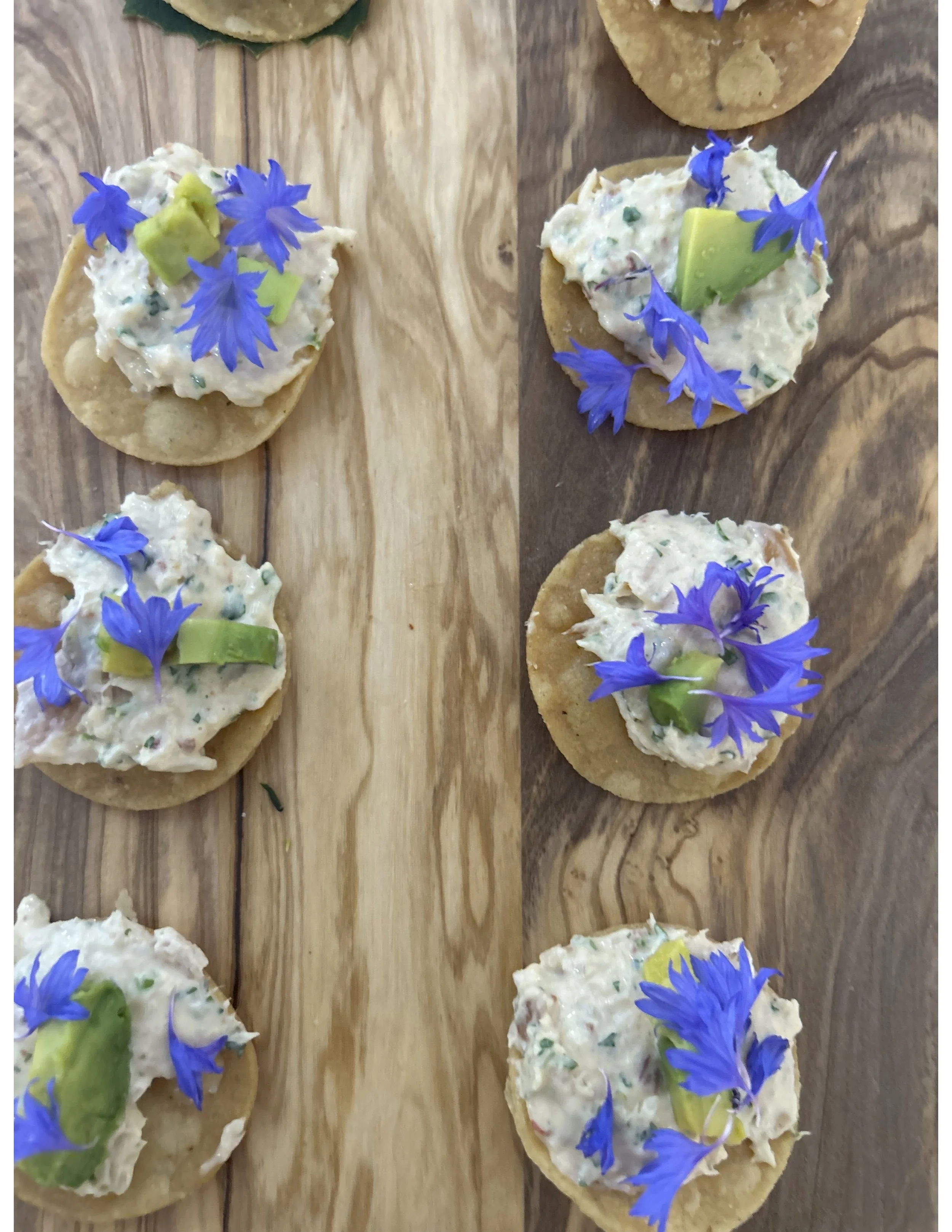 Smoke Trout with Edible Flowers