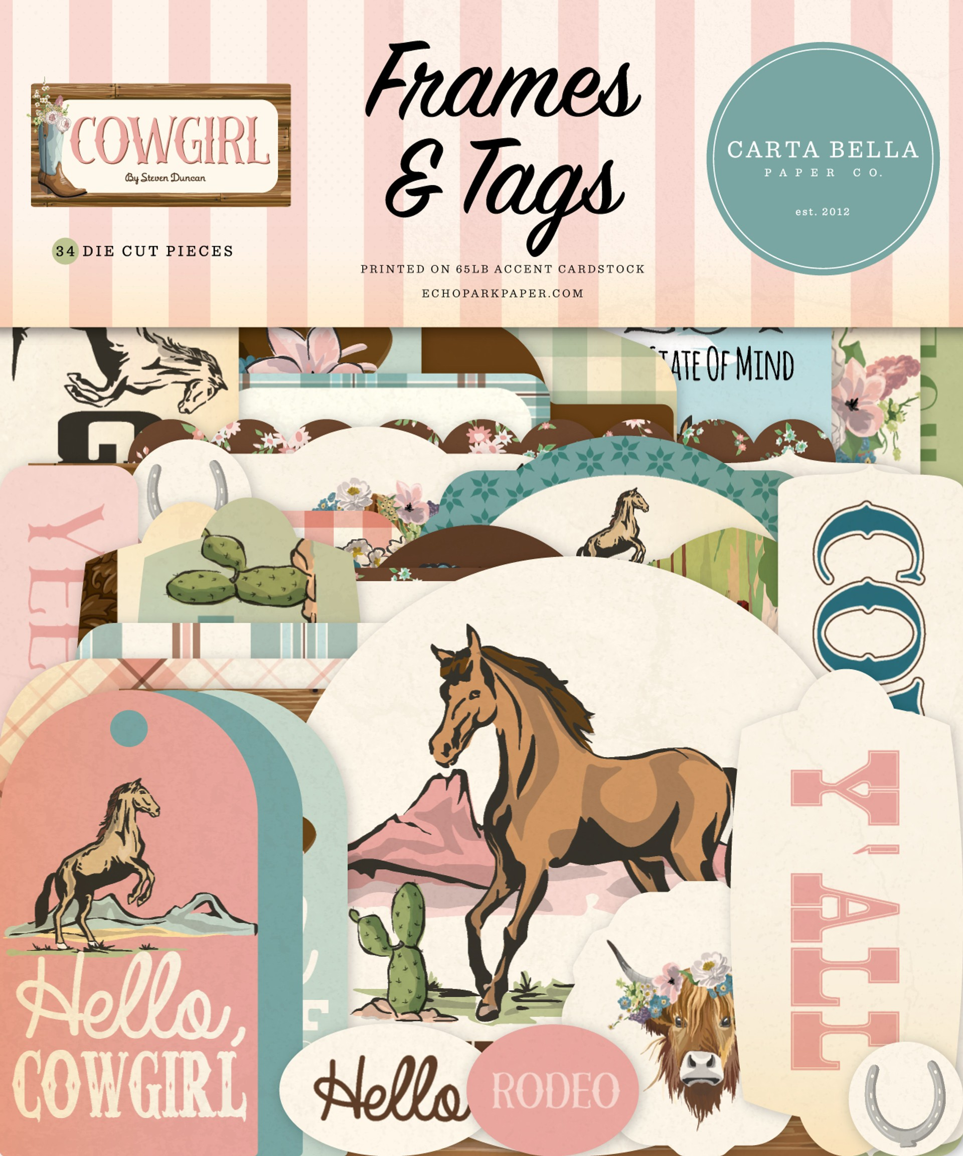 Carta Bella Cowgirl Frames & Tags