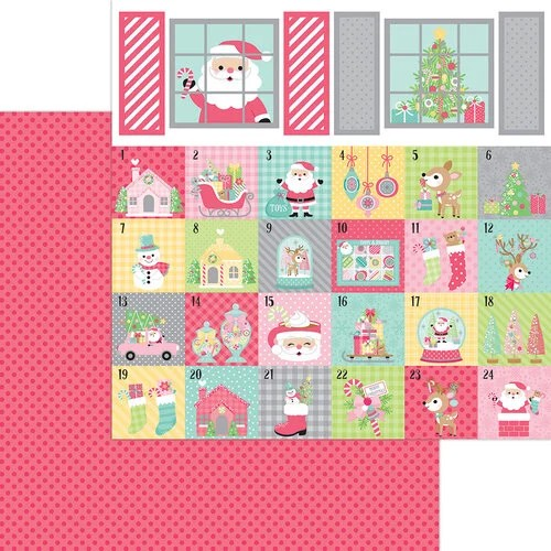 Doodlebug Design - Tinsel Time Collection - 12 x 12 Double Sided Paper - Berry Merry