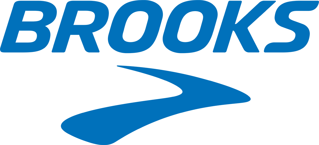 Logo de la marque Brooks, avec le nom en texte bleu
