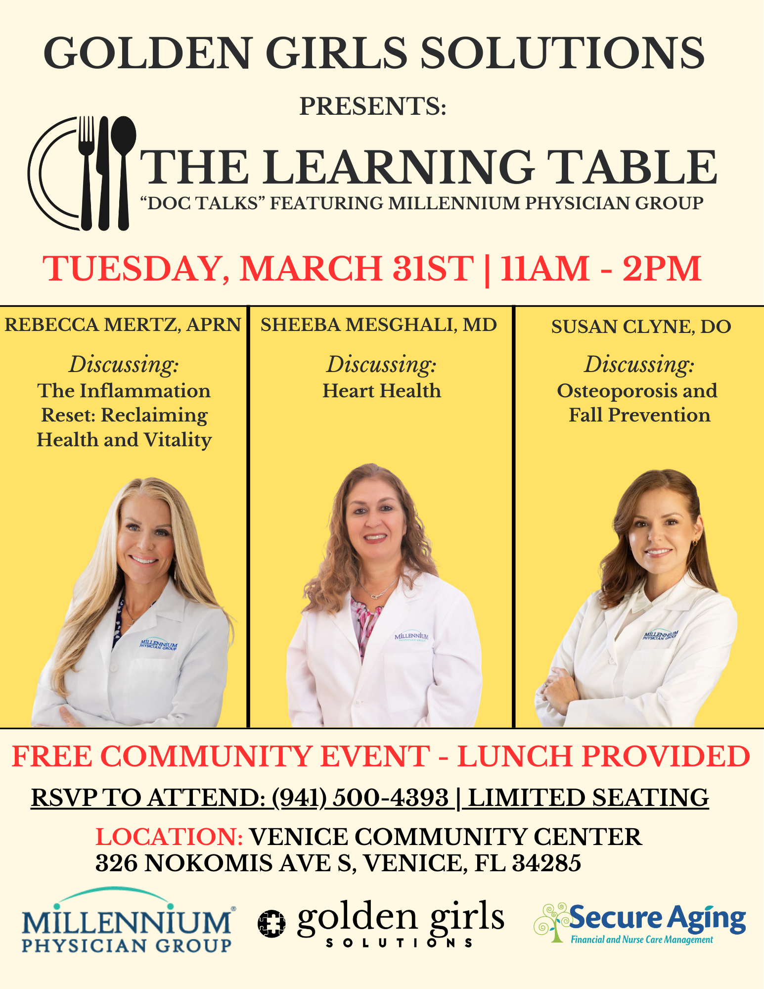 The Learning Table "Doc Talks" featuring Millennium Physician Group