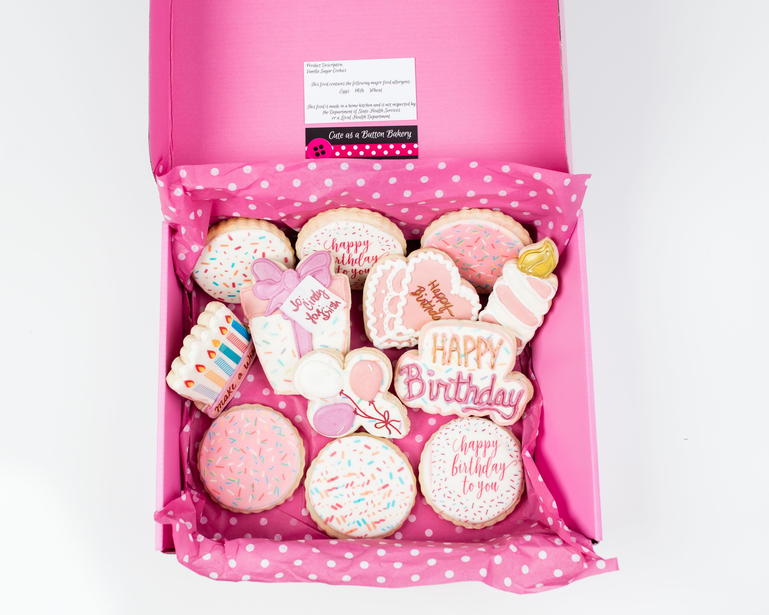 Happy Birthday Cookie Box