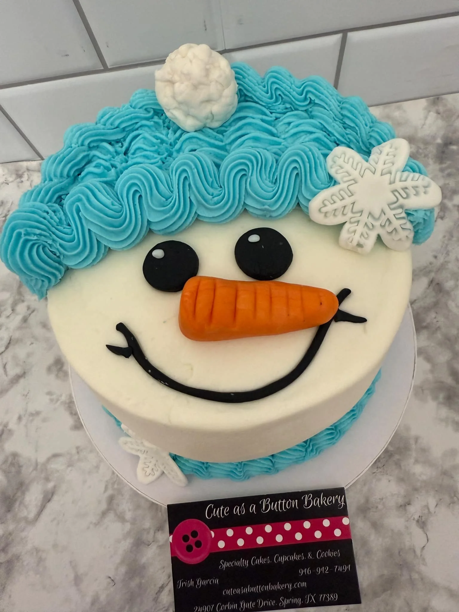 Snowman Cake Decorating Class - Sunday January 25th, 2:00-4:00 p.m.