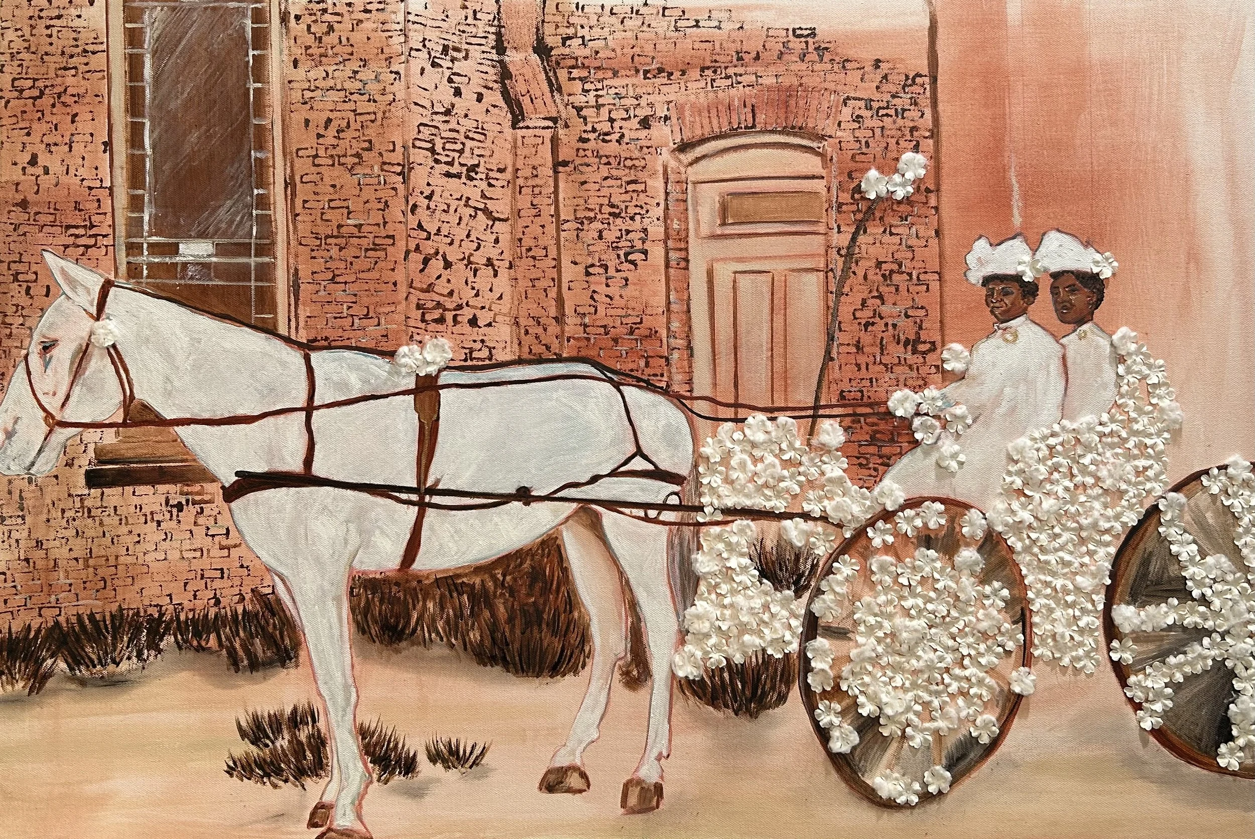 Juneteenth |
Oil, cotton, and paper on canvas |
36 x 24 inches |
$1,950