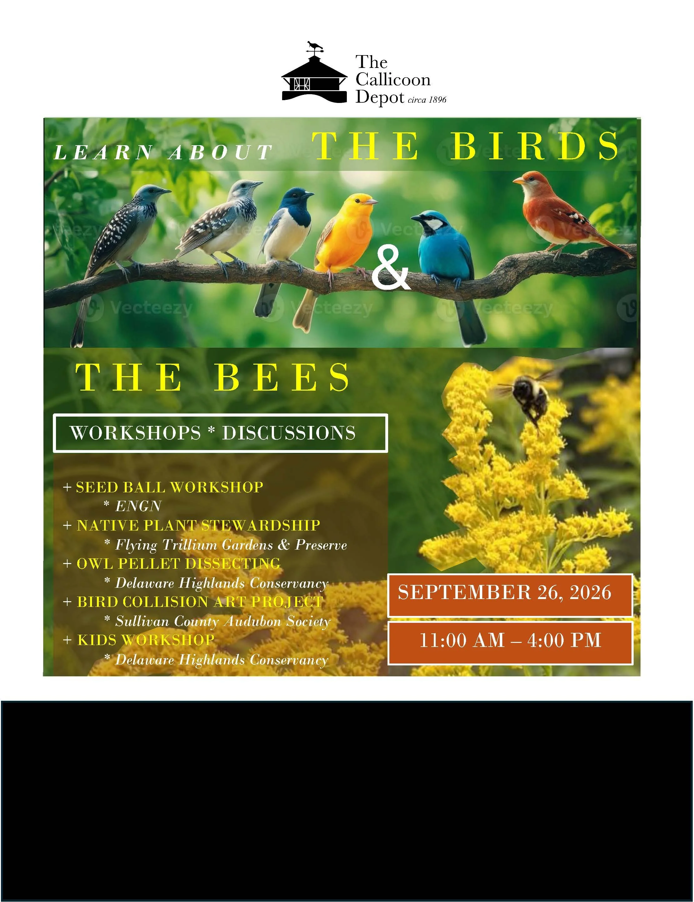 Birds and Bees - Saturday, Sept. 26, 11:00 - 4:00