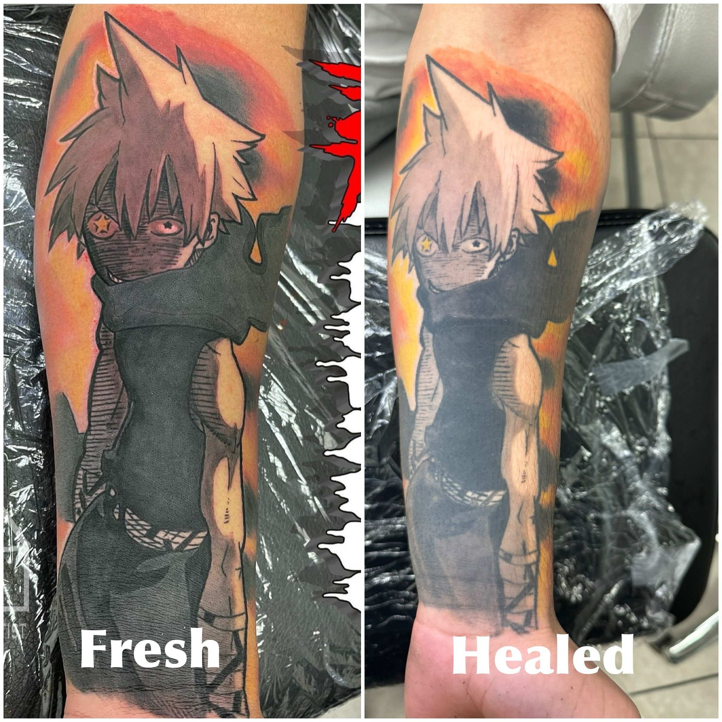 Fresh vs Healed about 4 or 5 years old