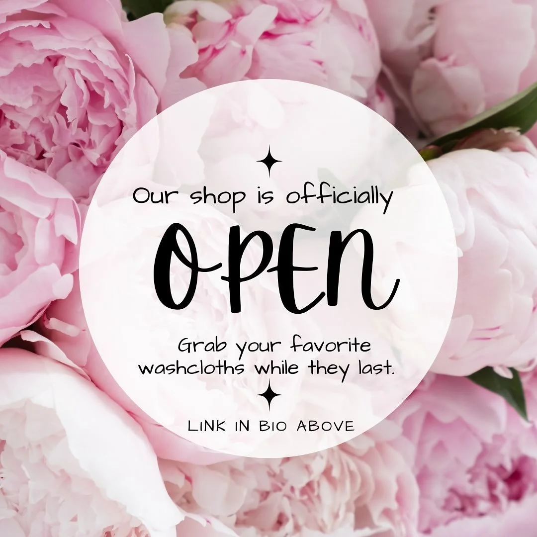 The shop is open! Washcloths are stocked and ready for their new homes! Thanks for supporting our little farm! 🩷