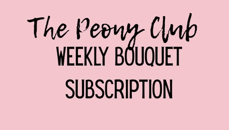 The Peony Club (our weekly bouquet subscription) opens tomorrow at 8:00 am for waitlist members! We have limited spots available so don&rsquo;t miss out ☺️