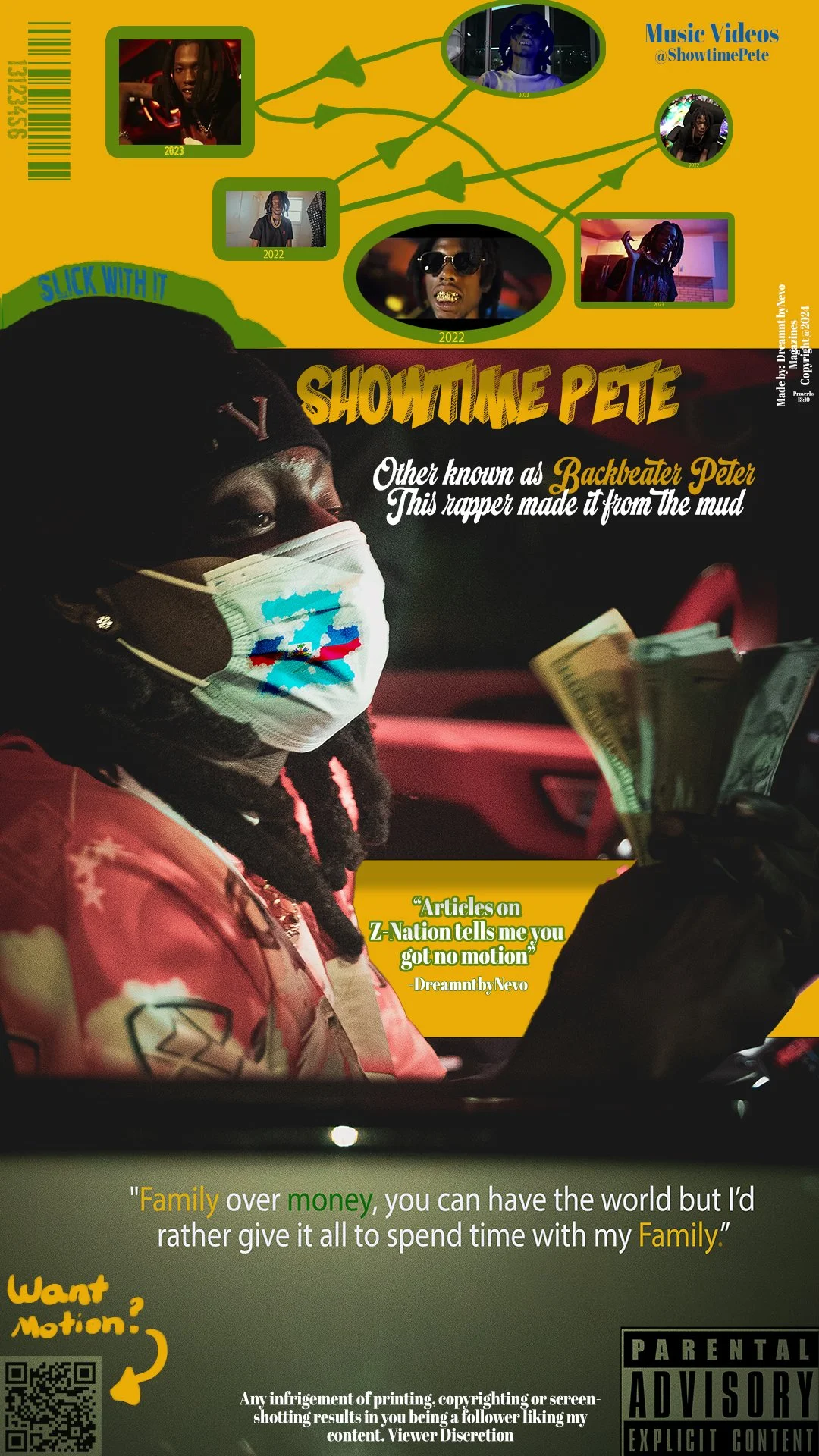 Showtime Pete Timeline Graphic