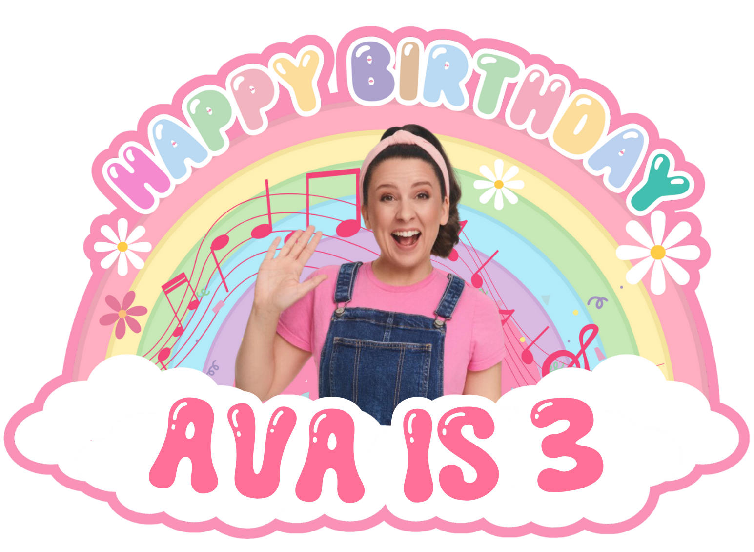 Ms Rachel Pink 3D Cake Topper