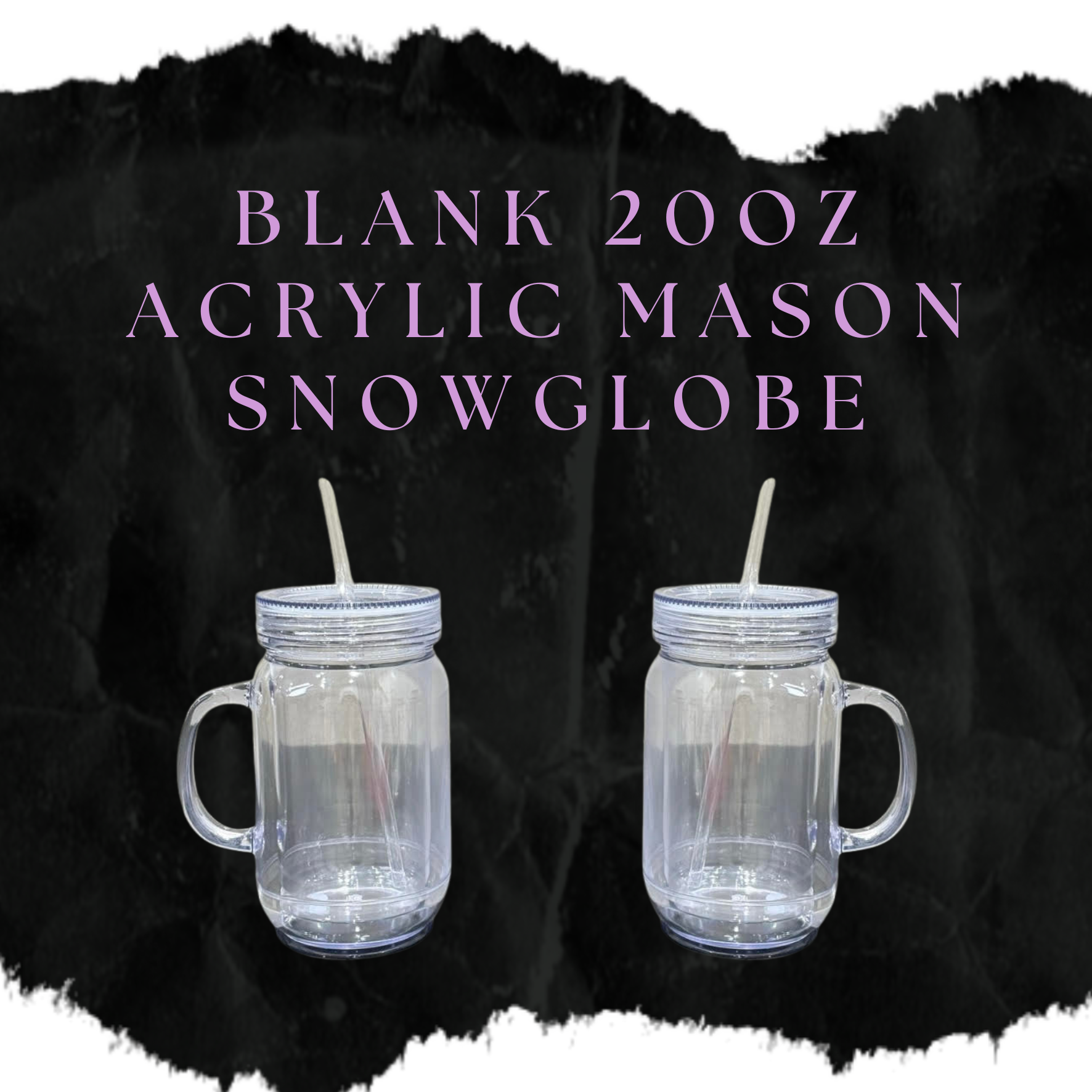 Blank 20oz Mason Jar Snow Globe