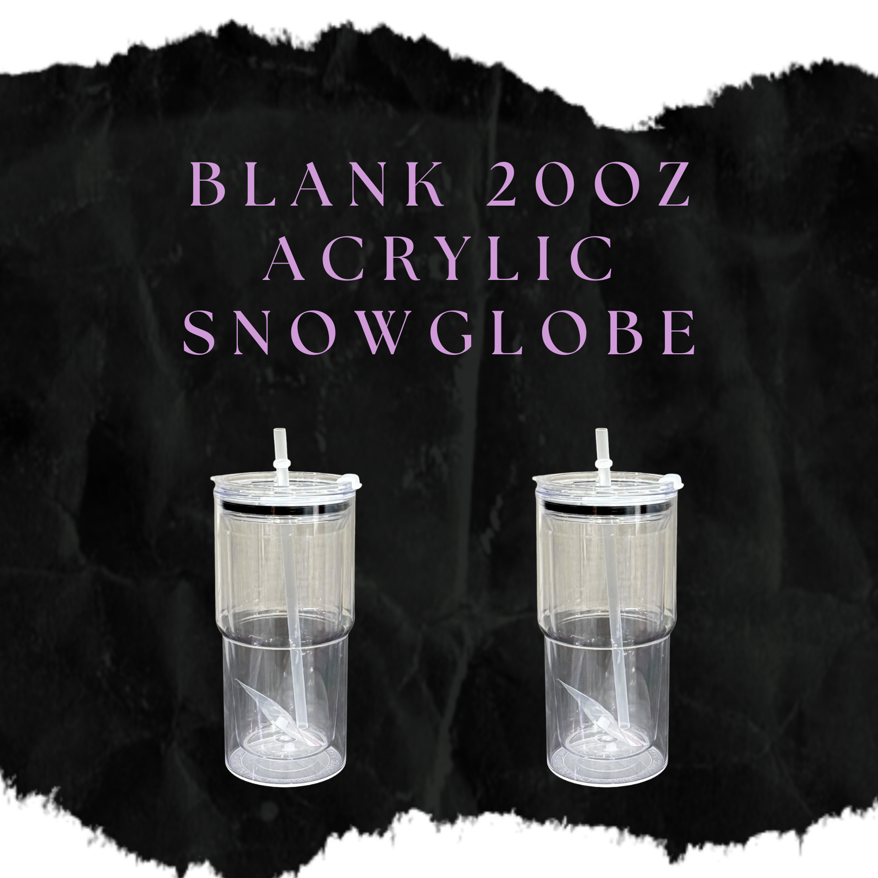 20oz Custom Acrylic Snow Globe