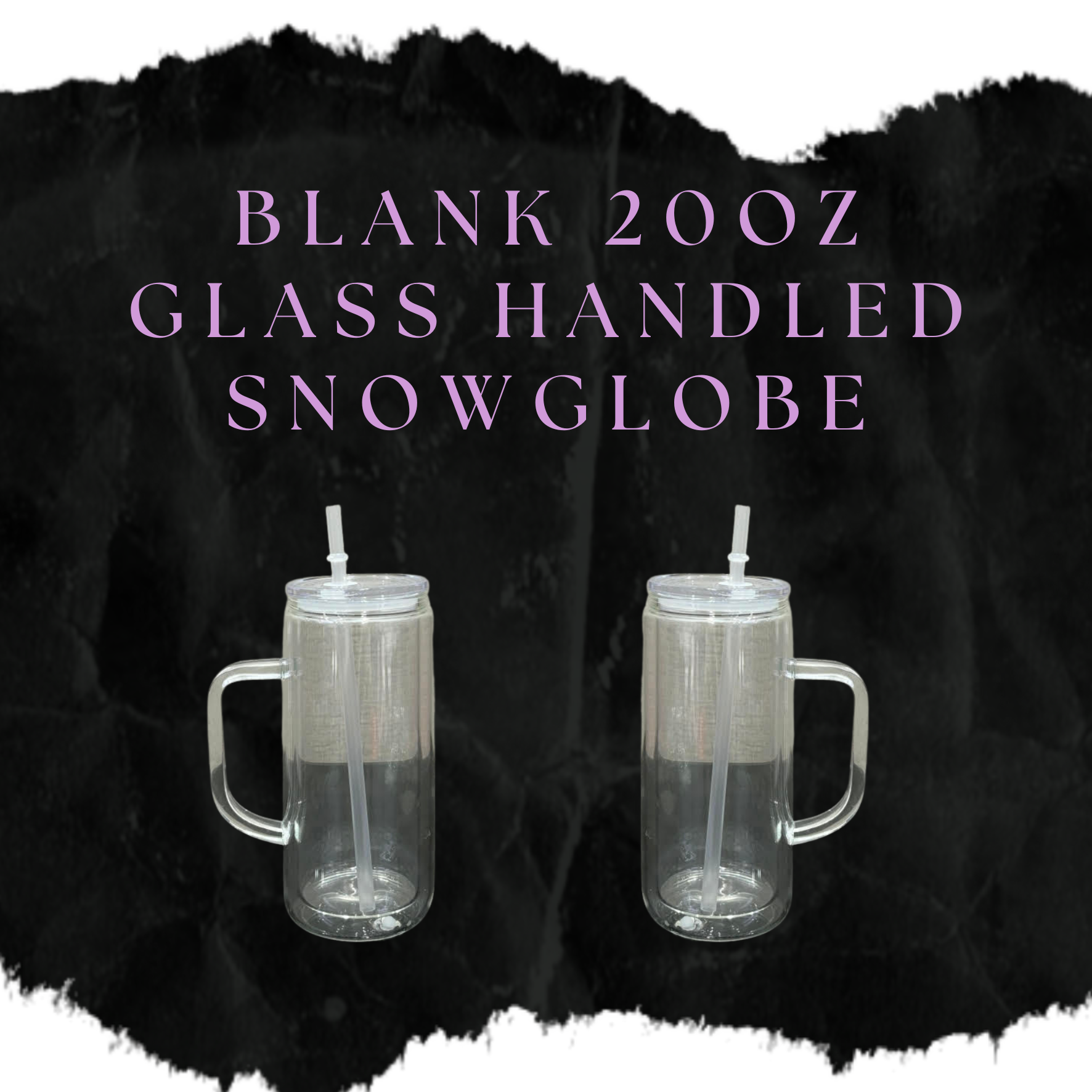 Blank 20oz Glass Handled Snow Globe