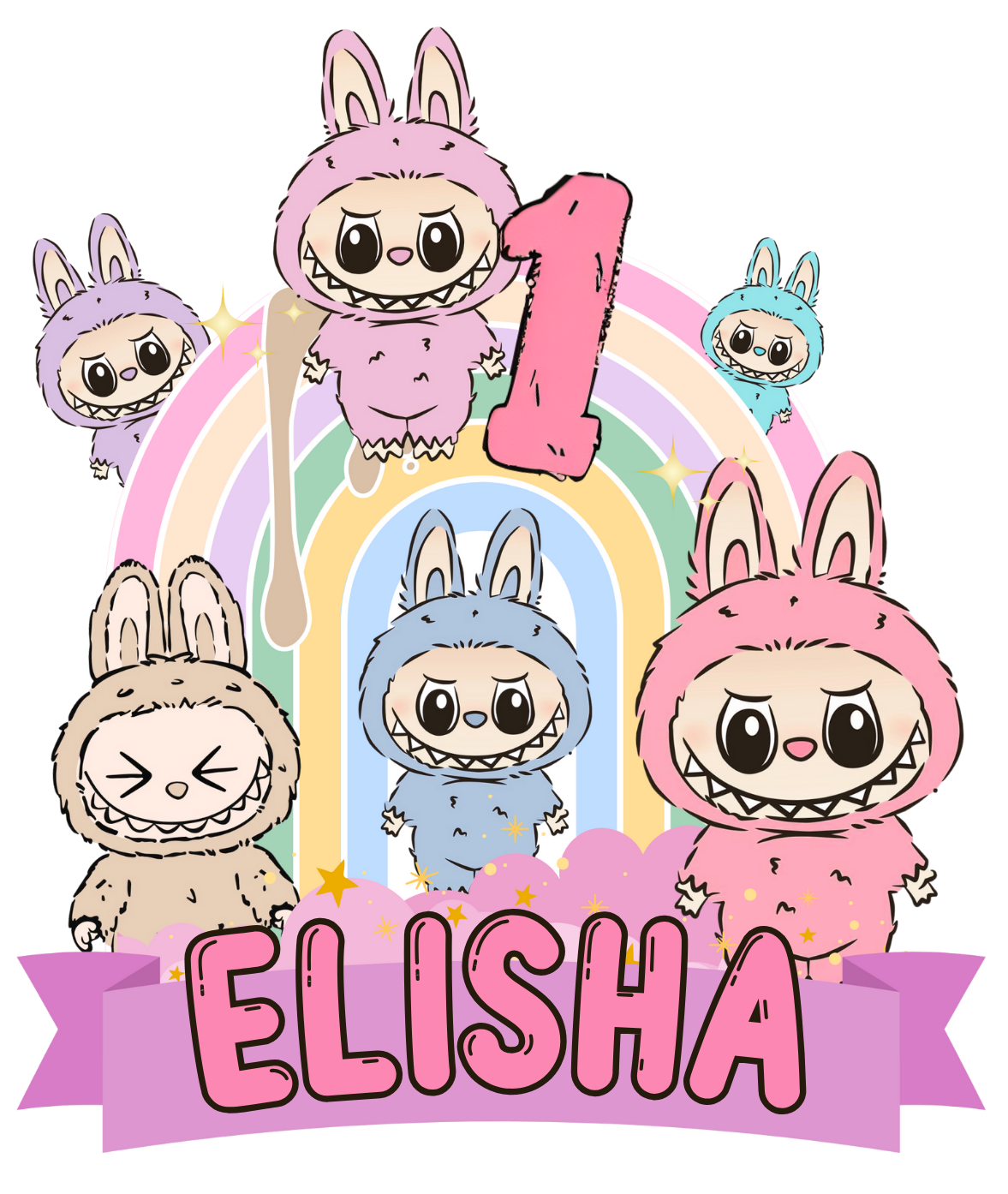 Labubu 3D Cake Topper