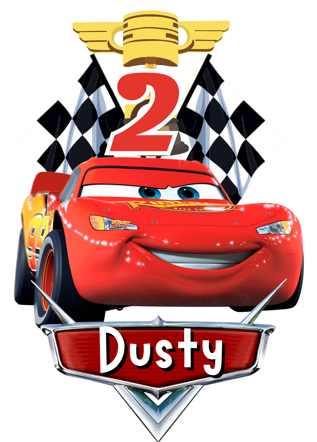 Lightning McQueen 3D Cake Topper