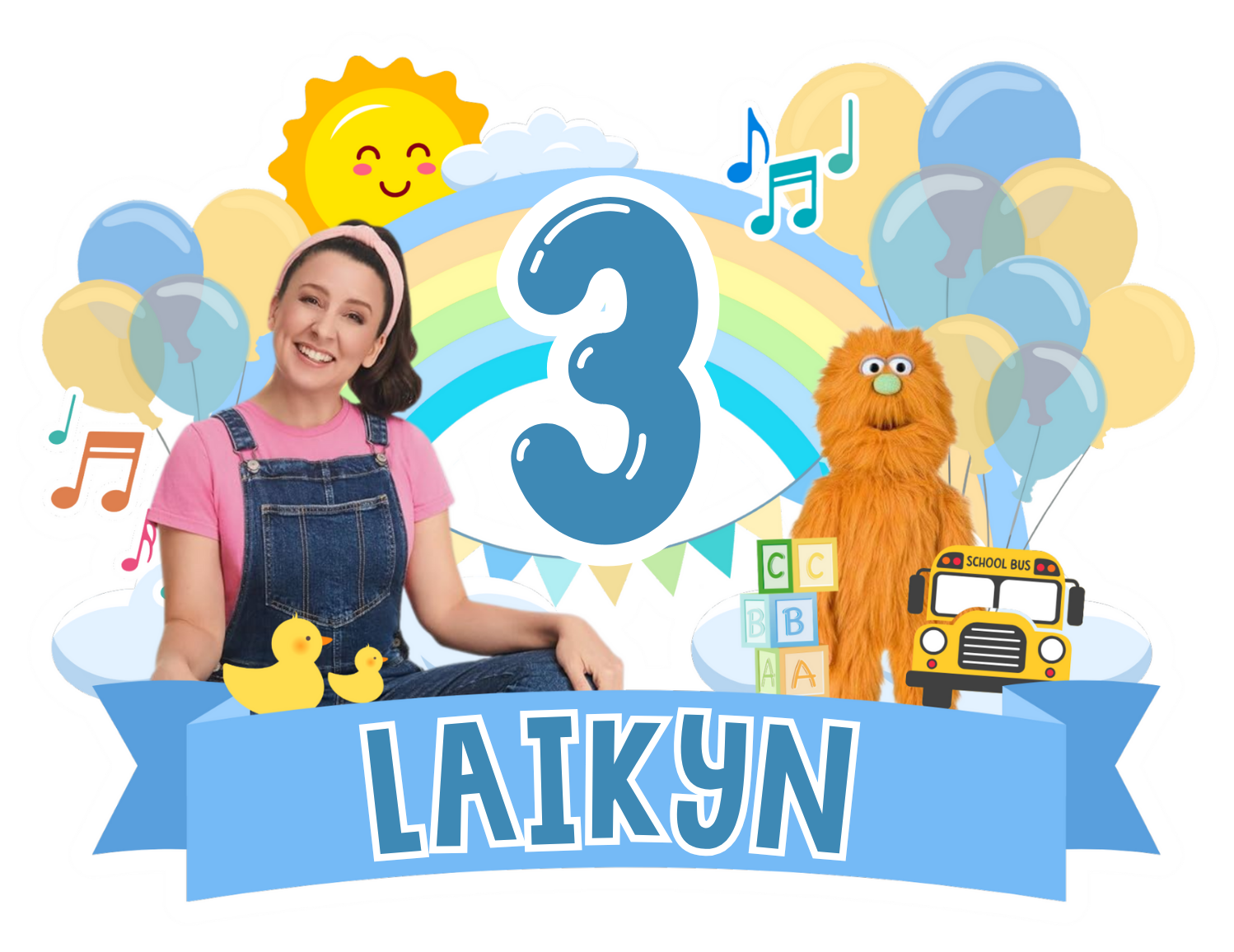 Ms Rachel Blue 3D Cake Topper