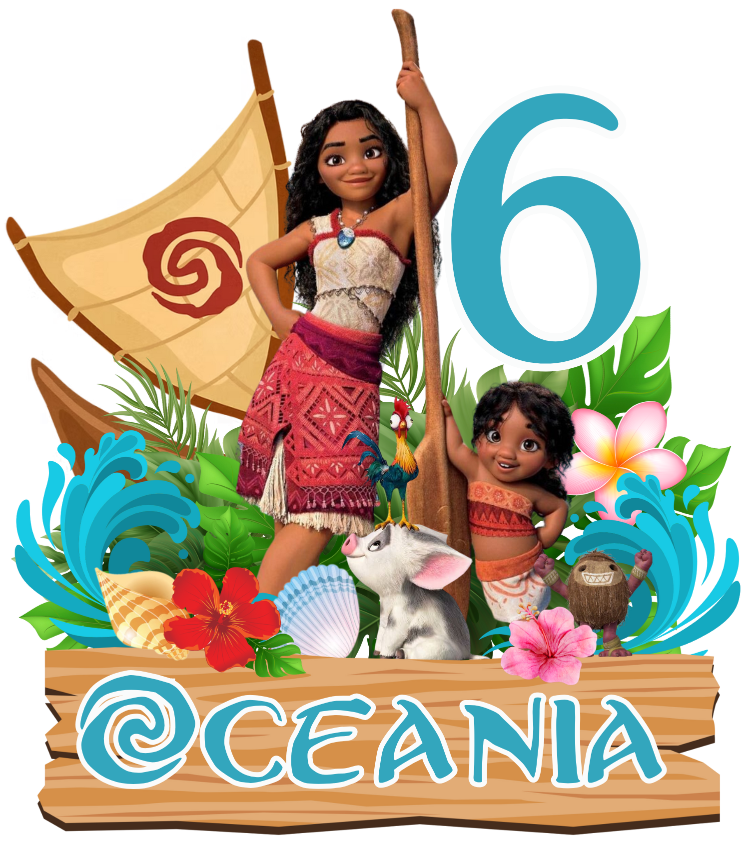 Moana 3D Cake Topper