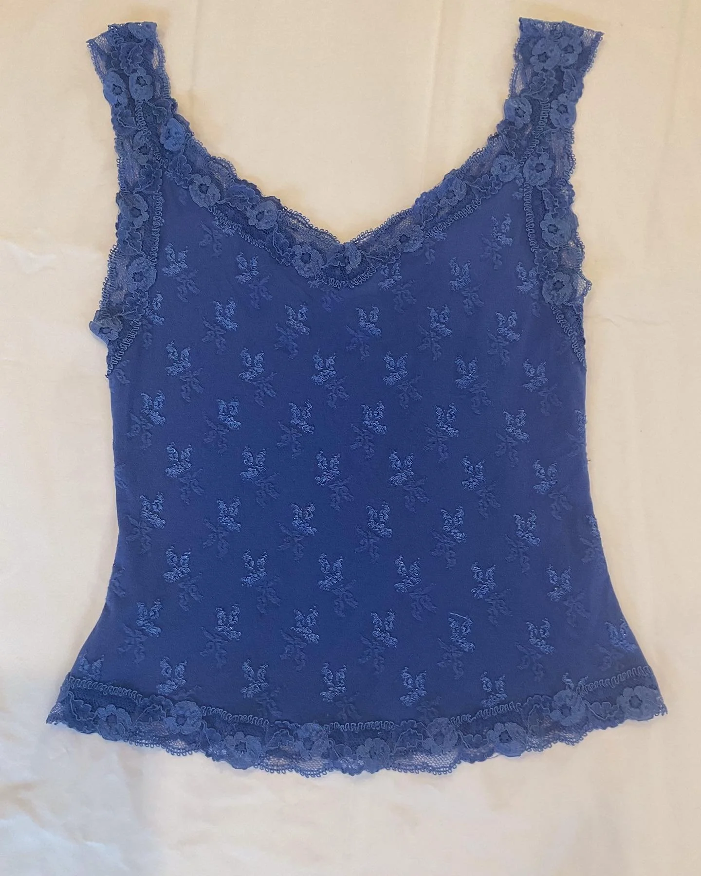 SOLD 💙
ARIANNE Lace Cami 
Size S 8-10
New Condition 
$20
#coquette #fashion #secondhand #thrift #y2k