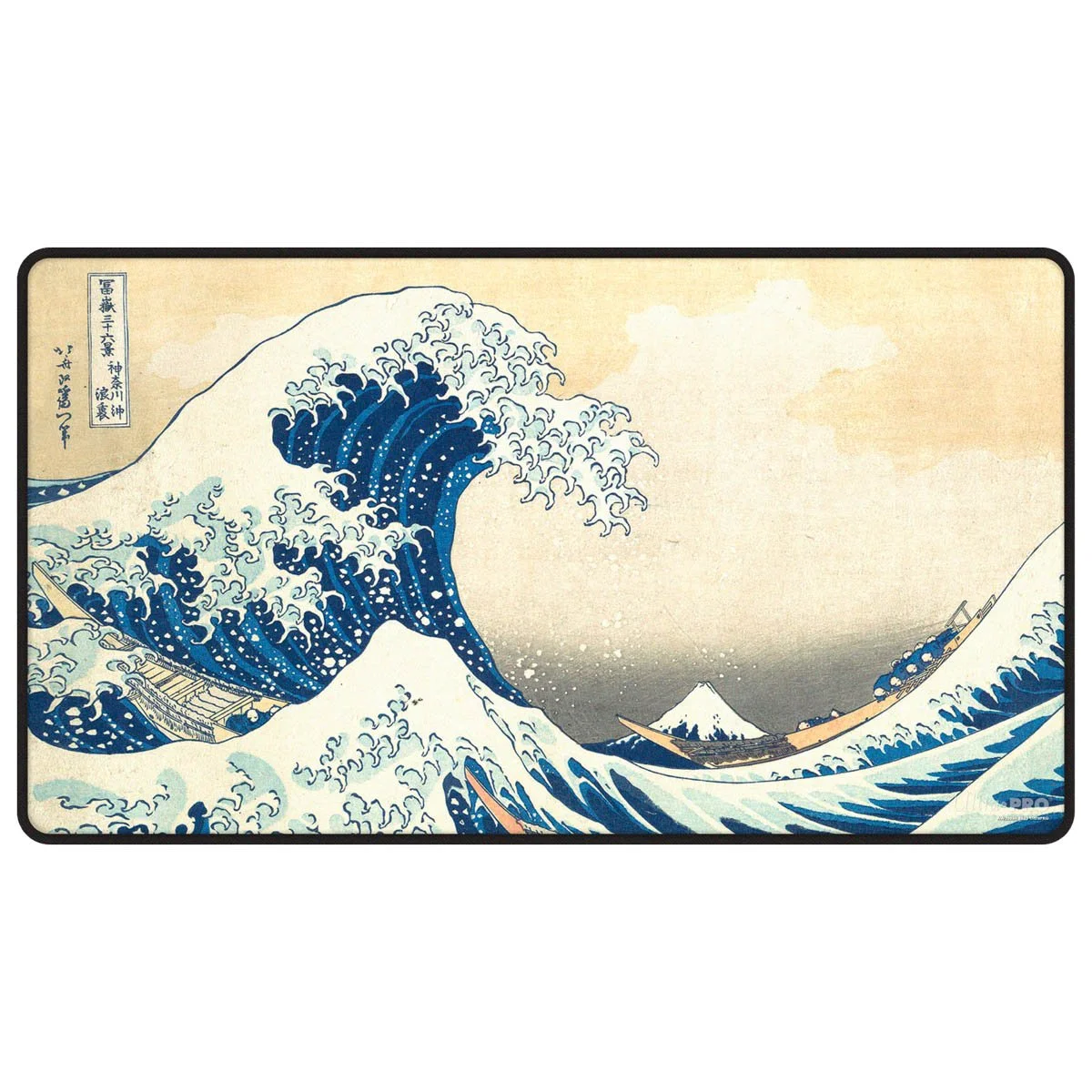 The Great Wave off Kanagawa Black Stitched Playmat - Ultra Pro