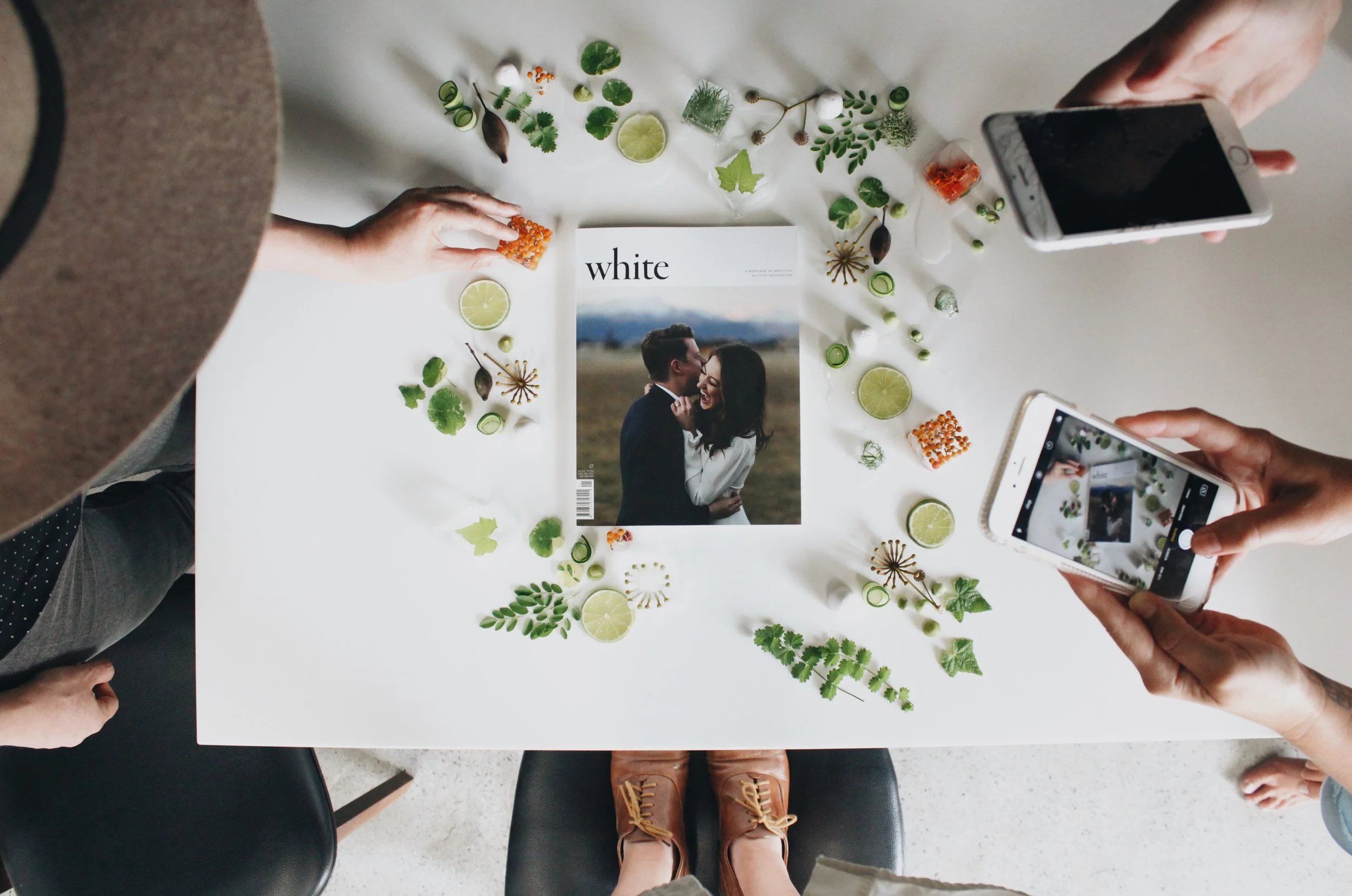 Flatlay styling and photography